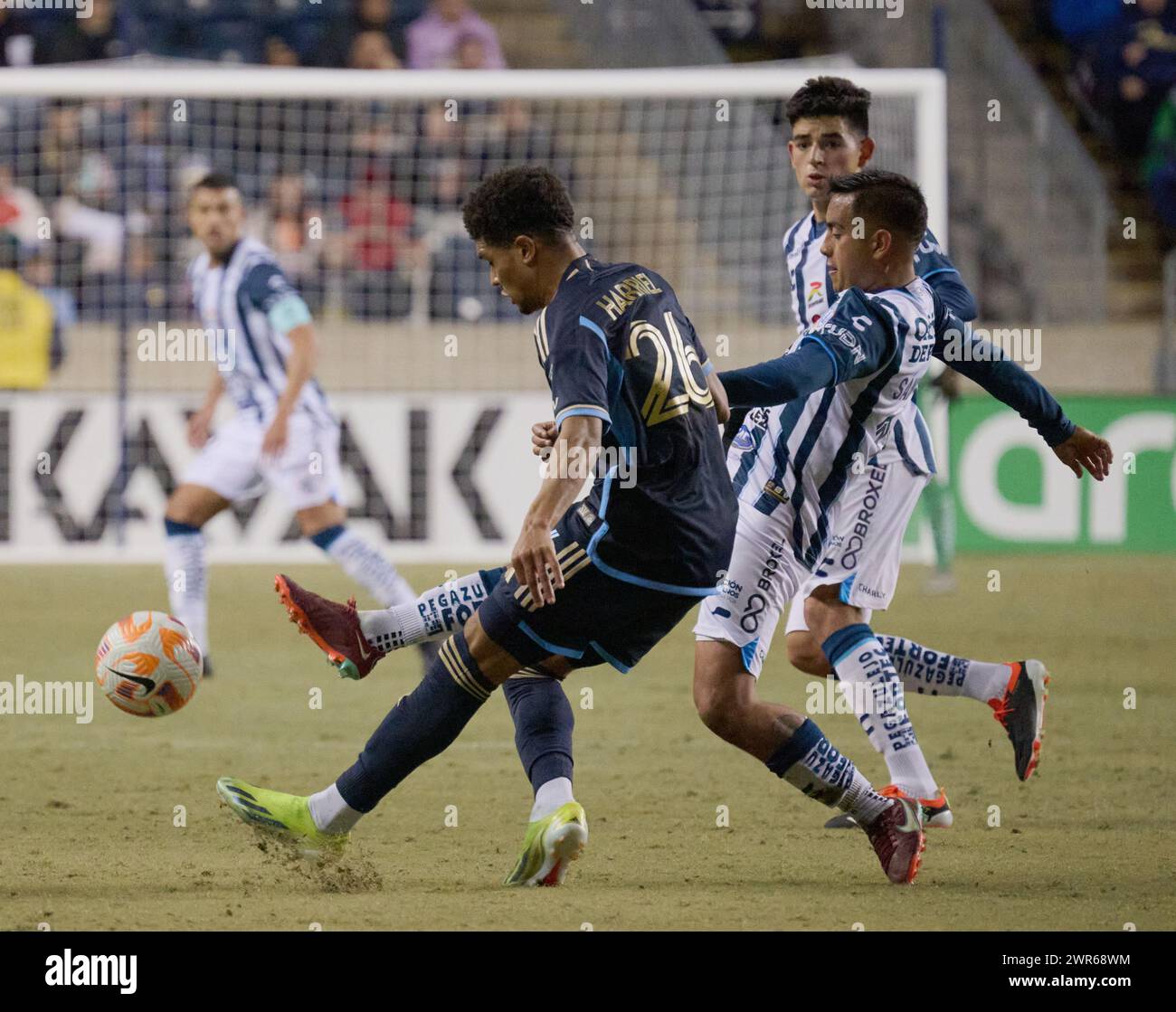 CHESTER, Pennsylvania, USA - 5 MARZO 2024 - Philadelphia Union vs. CF Pachuca al Subaru Park. (Foto di Paul J. Froggatt/FamousPixs/Alamy Stock Photo) Foto Stock