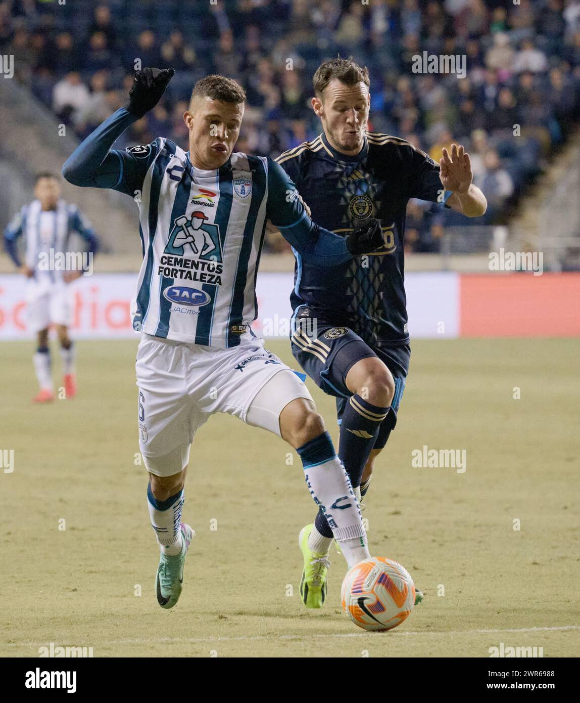 CHESTER, Pennsylvania, USA - 5 MARZO 2024 - Philadelphia Union vs. CF Pachuca al Subaru Park. (Foto di Paul J. Froggatt/FamousPixs/Alamy Stock Photo) Foto Stock