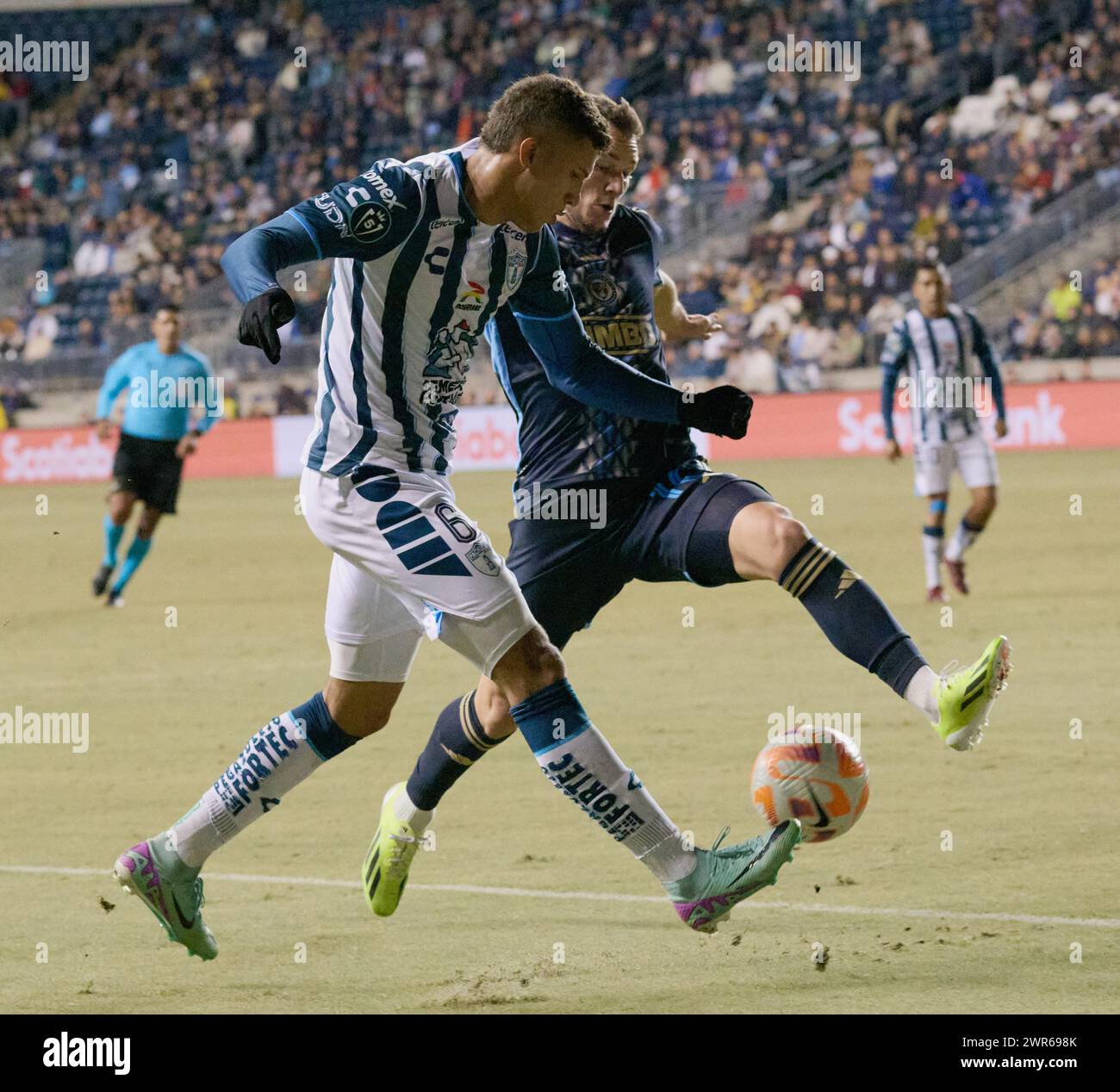 CHESTER, Pennsylvania, USA - 5 MARZO 2024 - Philadelphia Union vs. CF Pachuca al Subaru Park. (Foto di Paul J. Froggatt/FamousPixs/Alamy Stock Photo) Foto Stock