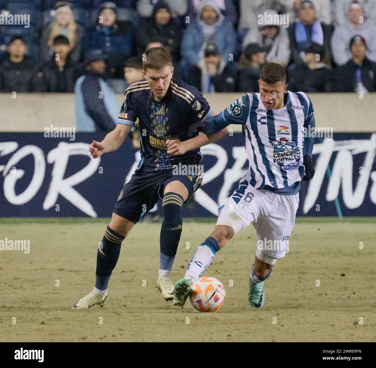 CHESTER, Pennsylvania, USA - 5 MARZO 2024 - Philadelphia Union vs. CF Pachuca al Subaru Park. (Foto di Paul J. Froggatt/FamousPixs/Alamy Stock Photo) Foto Stock