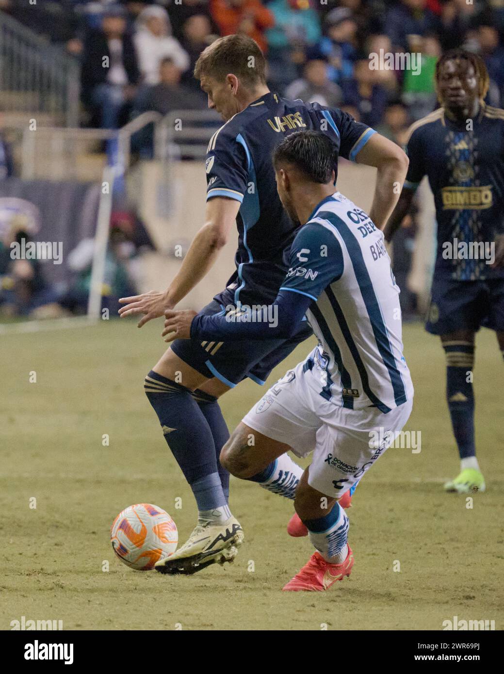CHESTER, Pennsylvania, USA - 5 MARZO 2024 - Philadelphia Union vs. CF Pachuca al Subaru Park. (Foto di Paul J. Froggatt/FamousPixs/Alamy Stock Photo) Foto Stock