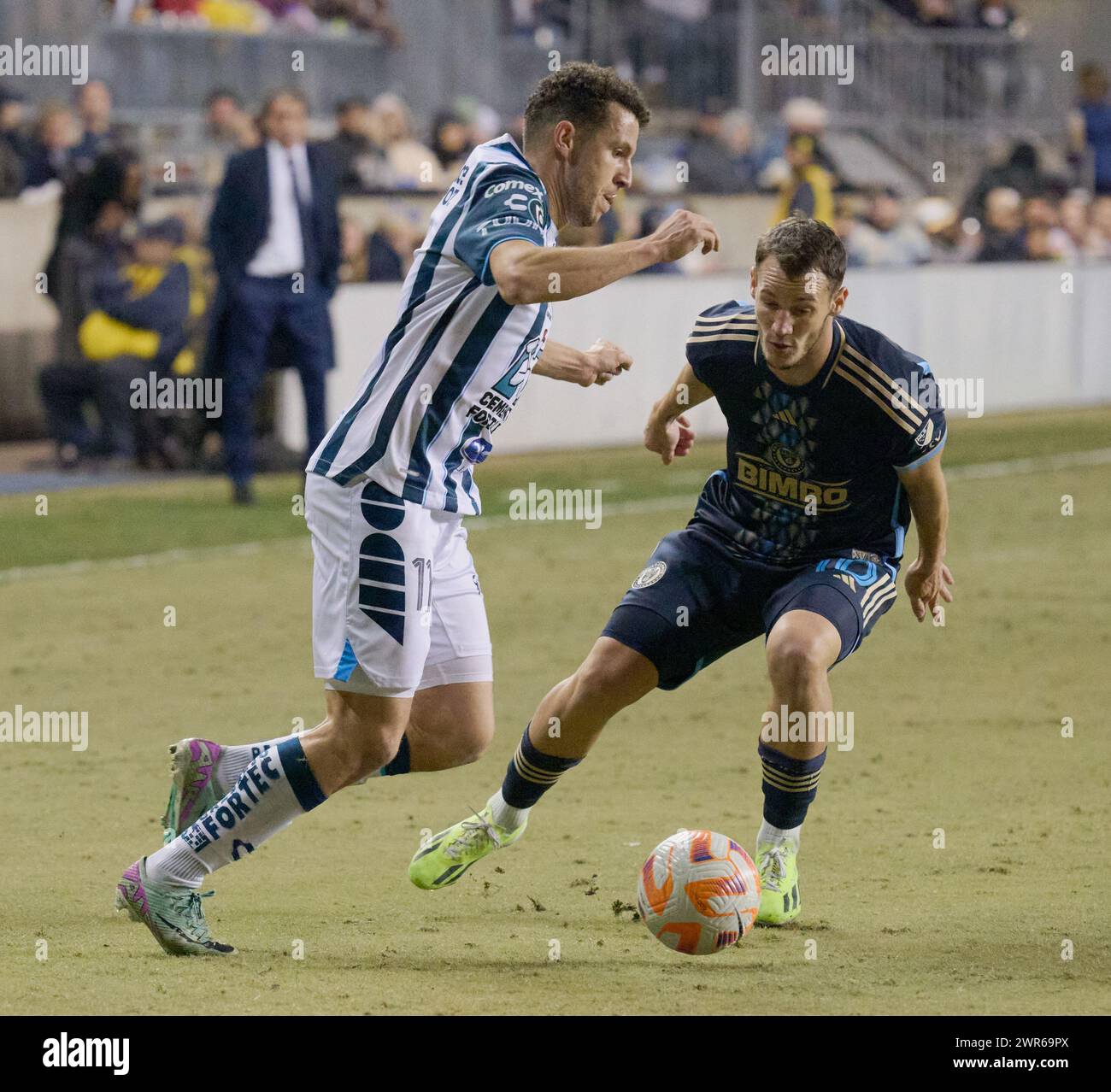 CHESTER, Pennsylvania, USA - 5 MARZO 2024 - Philadelphia Union vs. CF Pachuca al Subaru Park. (Foto di Paul J. Froggatt/FamousPixs/Alamy Stock Photo) Foto Stock