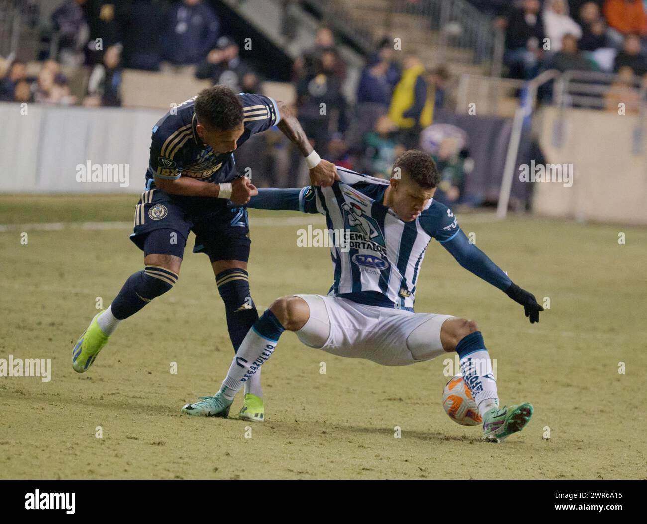 CHESTER, Pennsylvania, USA - 5 MARZO 2024 - Philadelphia Union vs. CF Pachuca al Subaru Park. (Foto di Paul J. Froggatt/FamousPixs/Alamy Stock Photo) Foto Stock