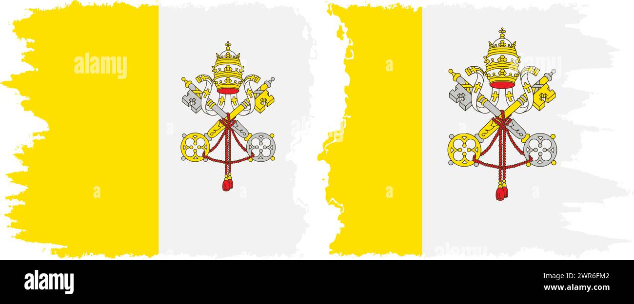 Bandiera Della Ctà Del Vaticano. Illustrazione Vettoriale - Illustrazione di cattolico, governo: 90255594