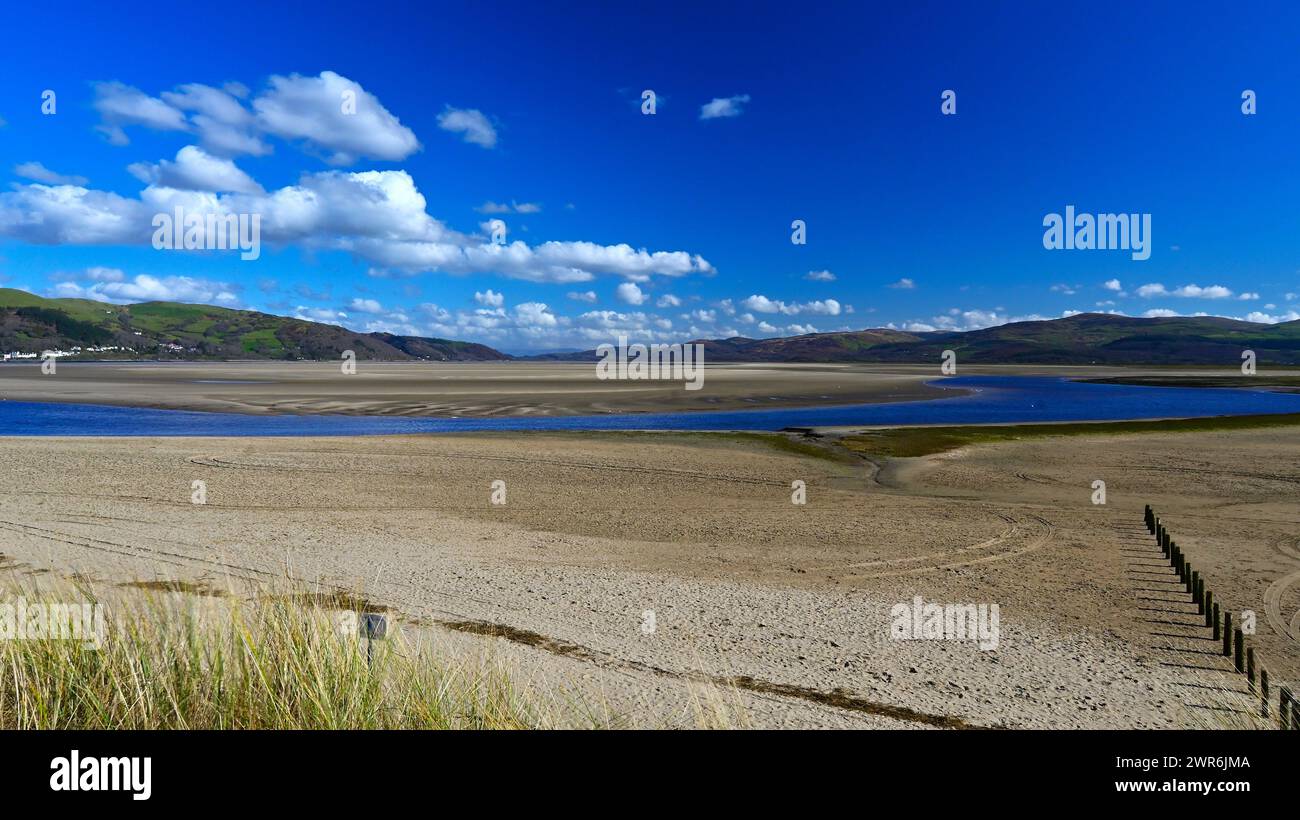 Primavera sull'estuario Dyfi, Ceredigion Wales UK Foto Stock