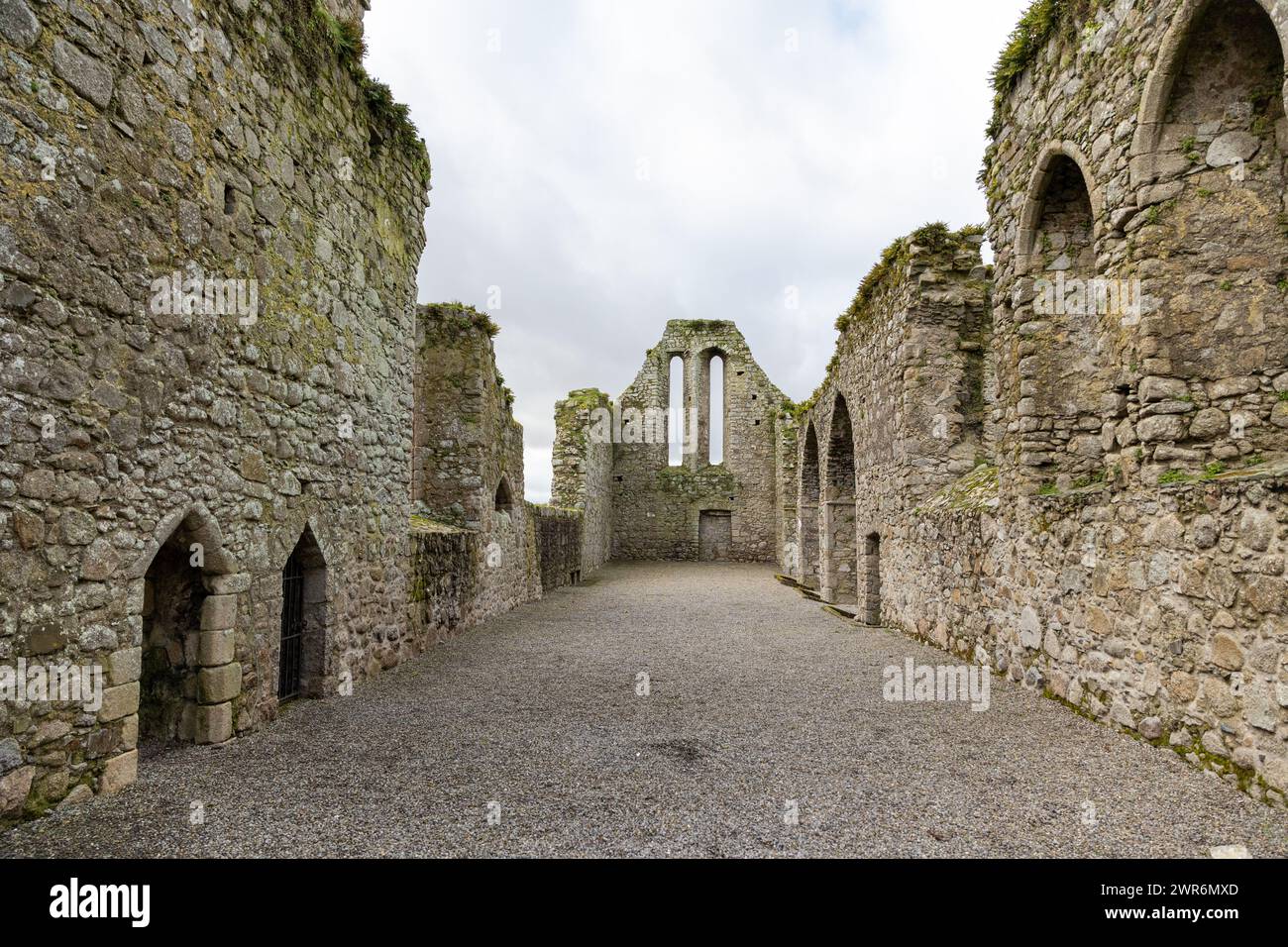 Castledermot Abbey, Contea di Kildare, Irlanda Foto Stock