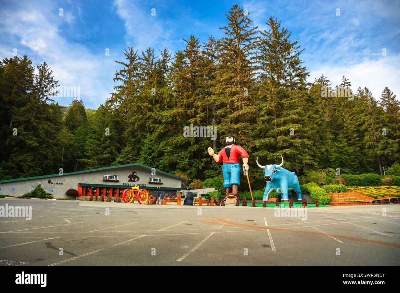 Trees of Mystery nei parchi nazionali e statali di Redwood, California Foto Stock
