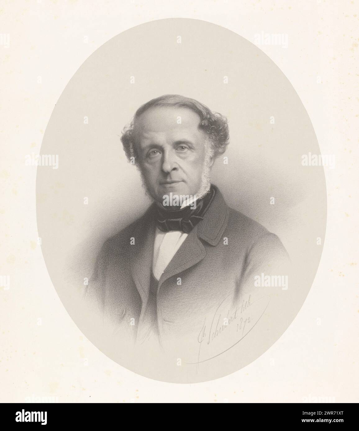Ritratto di Mr. Lejeune, stampatore: Joseph Schubert, 1872, carta, altezza 526 mm x larghezza 404 mm, stampa Foto Stock