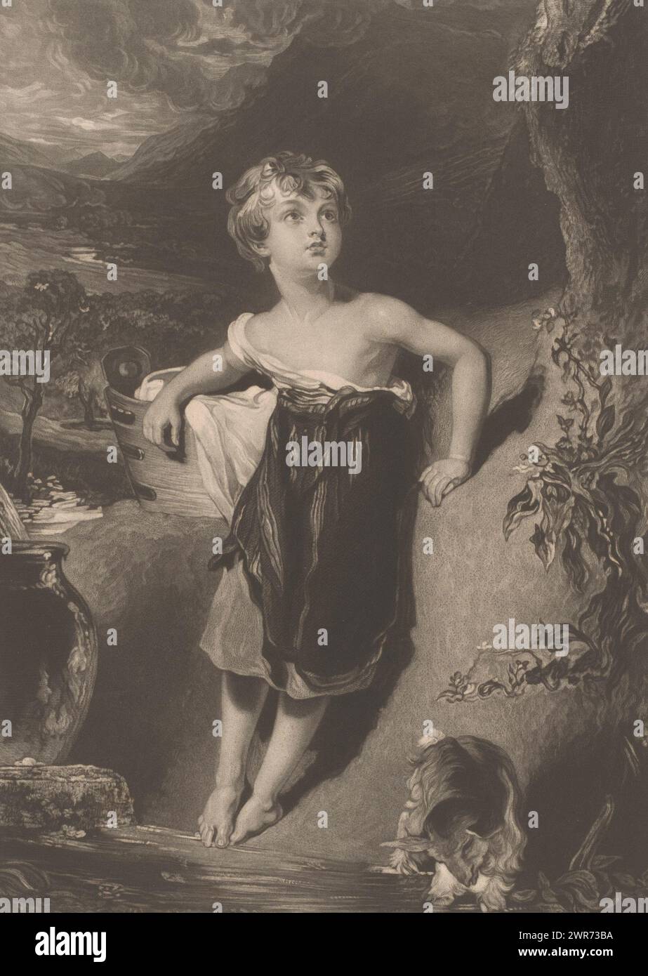 Ritratto di Georgiana Fane, Lady Georgina Fane (titolo sull'oggetto), tipografo: John Richardson Jackson, dopo aver dipinto di: Thomas Lawrence, editore: Henry Graves & Co., Londra, 1842, carta, altezza 347 mm x larghezza 252 mm, stampa Foto Stock