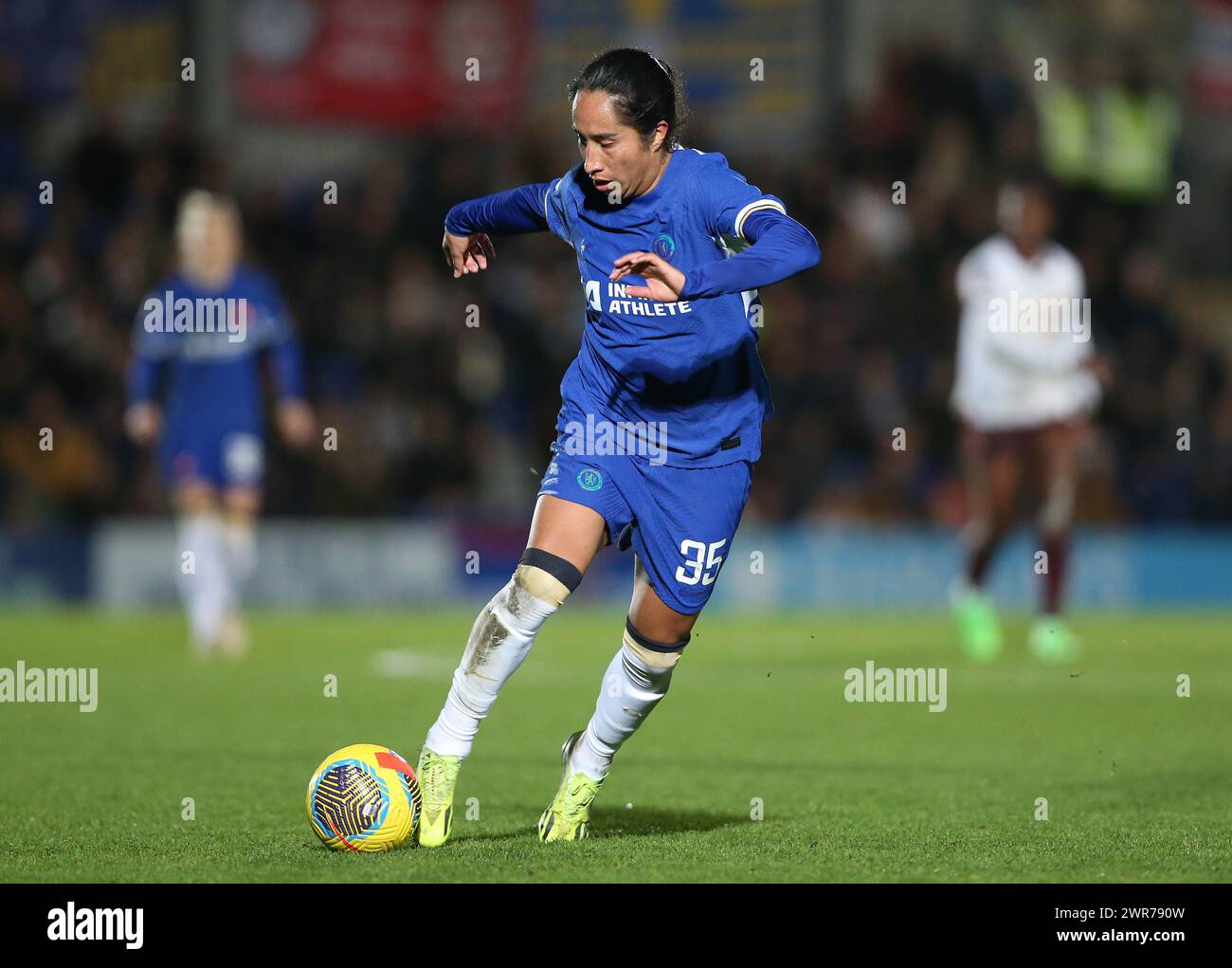 Mayra Ramirez di Chelsea Women. - Chelsea Women contro Manchester City Women, Womens Super League, Kingsmeadow Stadium, Londra, Regno Unito - 16 febbraio 2024. Solo per uso editoriale - si applicano restrizioni DataCo. Foto Stock