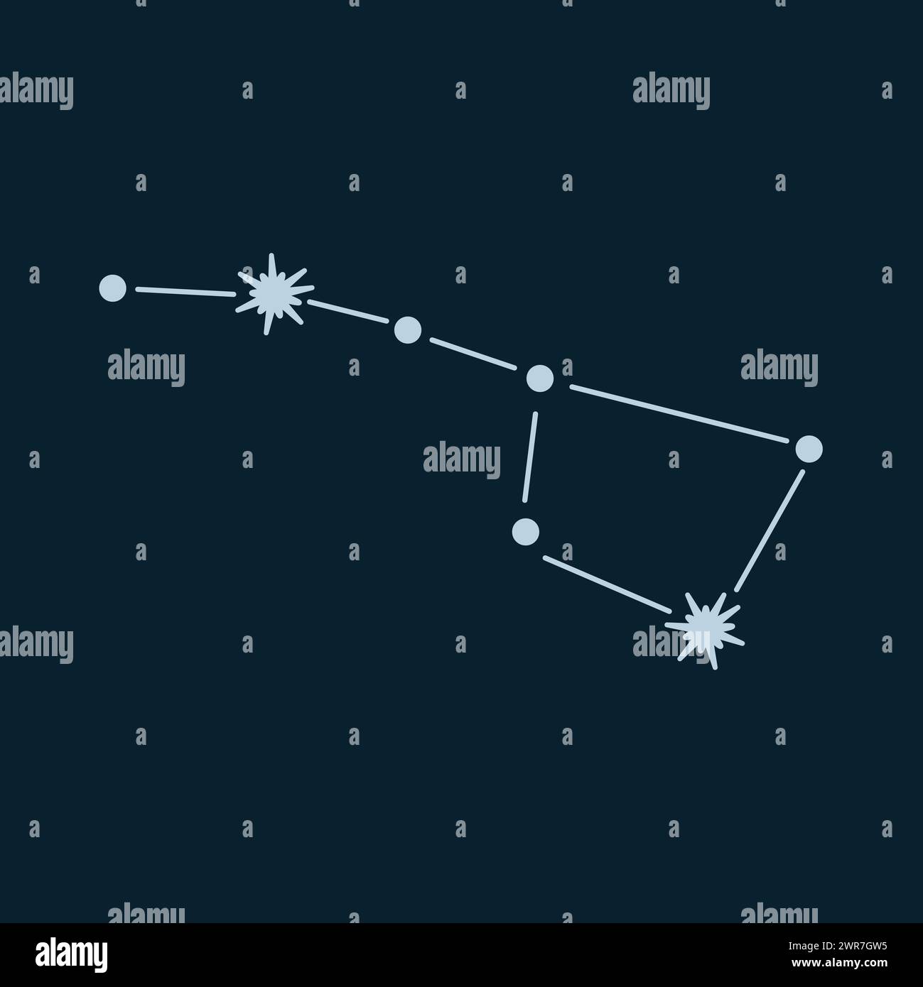 La costellazione di Big Dipper nel cielo. Foto Stock