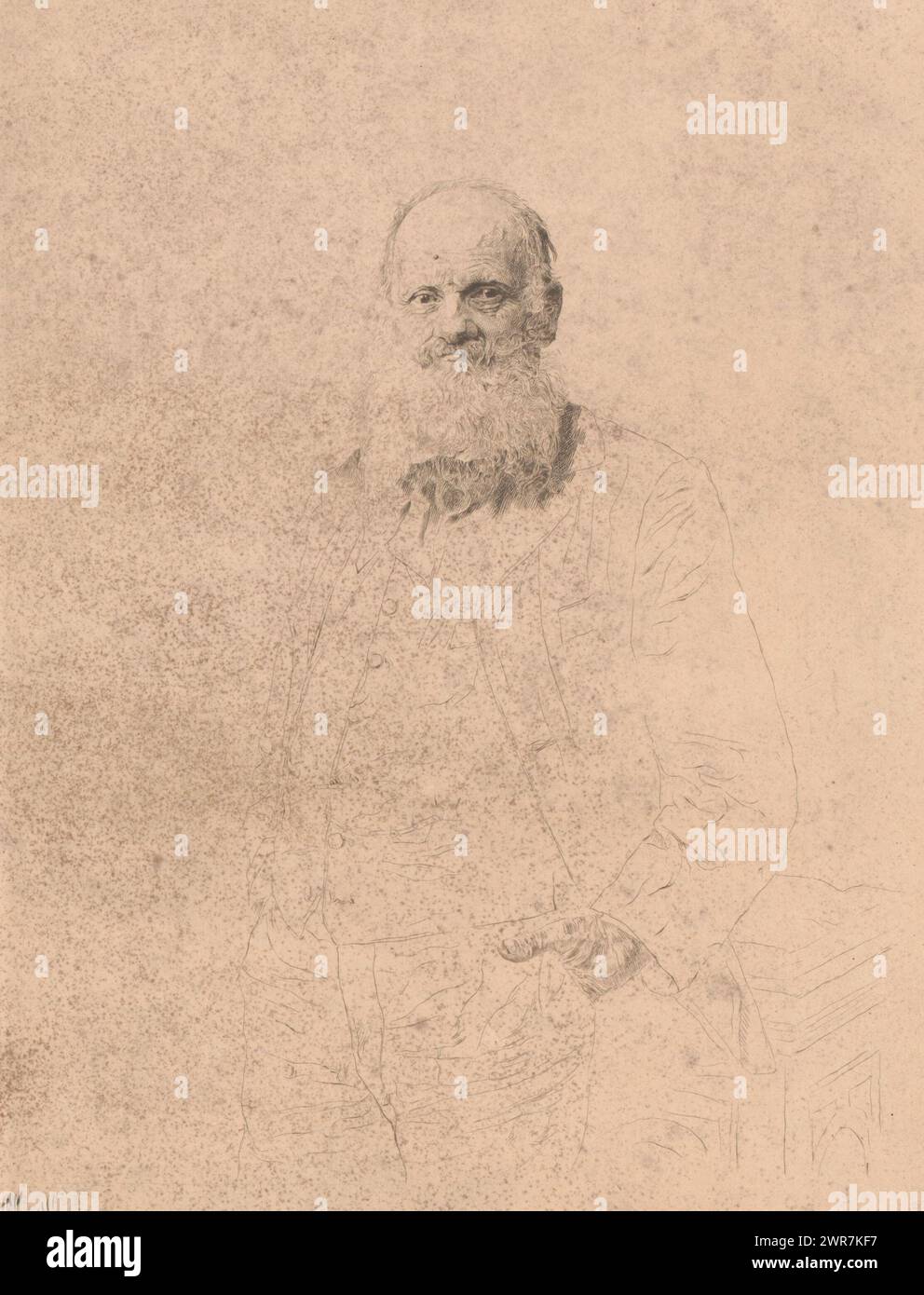 Autoritratto, stampatore: Auguste Danse, (firmato dall'artista), 1897, carta, incisione, altezza 260 mm x larghezza 200 mm, stampa Foto Stock