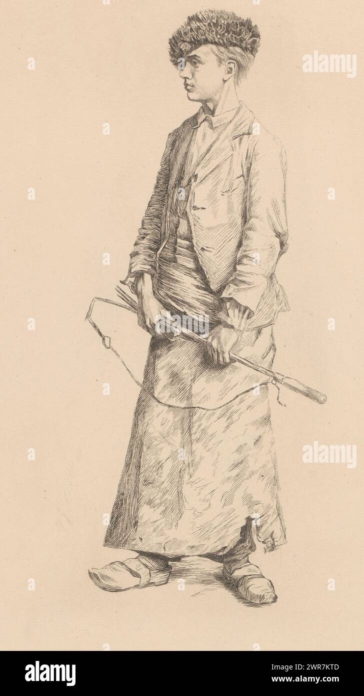 Fabbro, tipografo: Auguste Danse, (firmato dall'artista), 1882, carta, incisione, altezza 318 mm x larghezza 237 mm, stampa Foto Stock