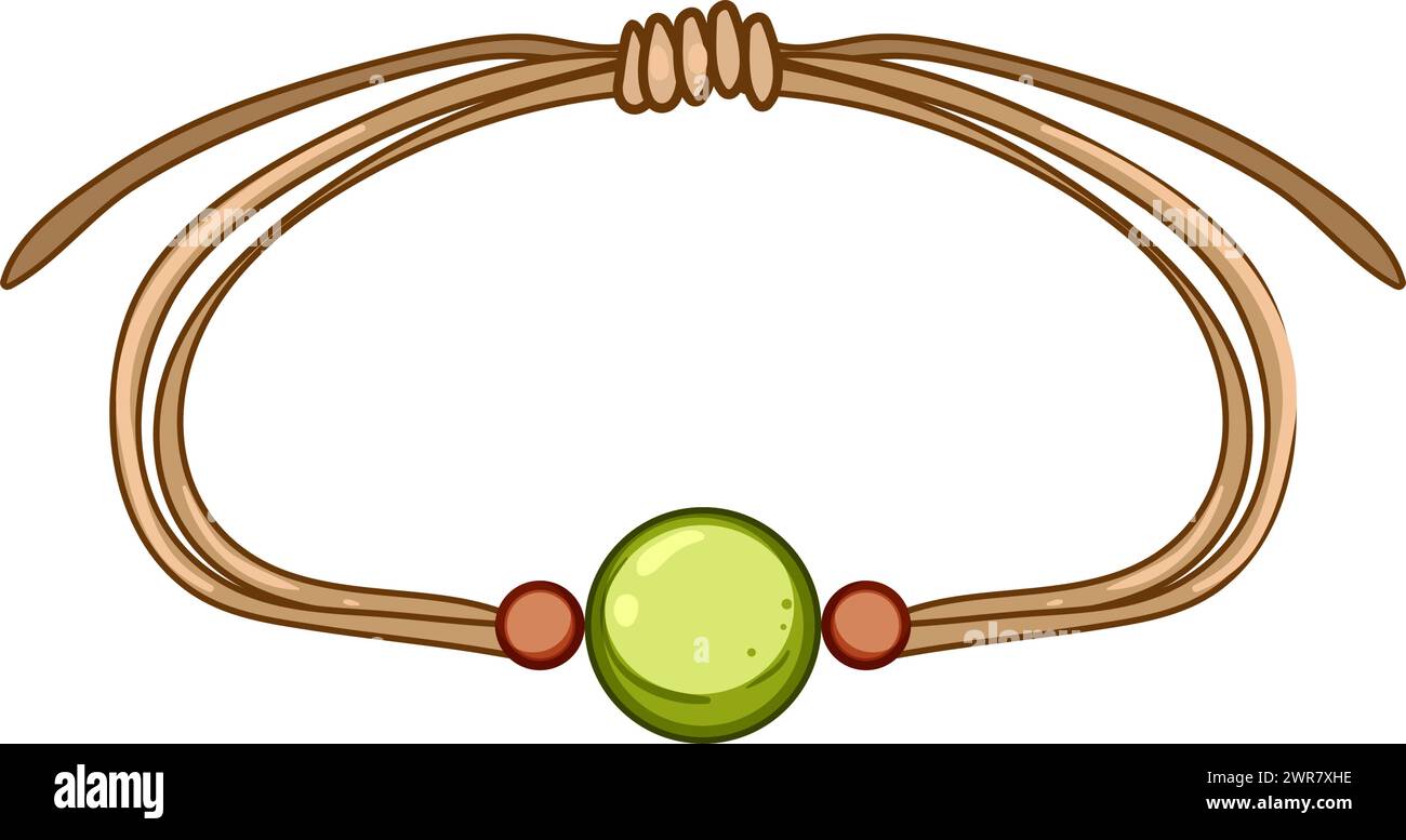 gioielli braccialetti hippie amicizia illustrazione vettoriale cartoni animati Illustrazione Vettoriale