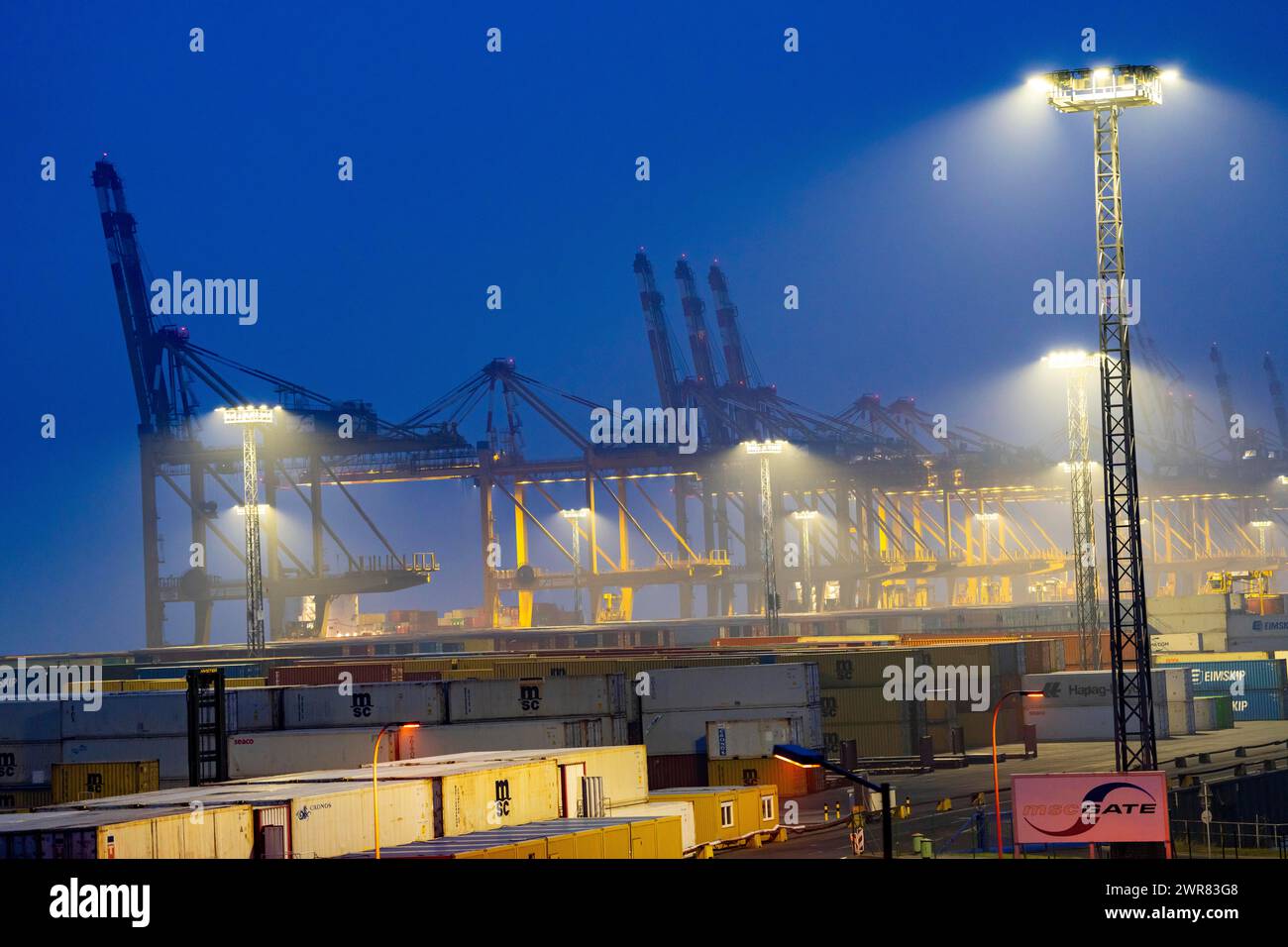 EUROGATE Container Terminal nel porto d’oltremare di Bremerhaven, bassa Sassonia, Germania Foto Stock