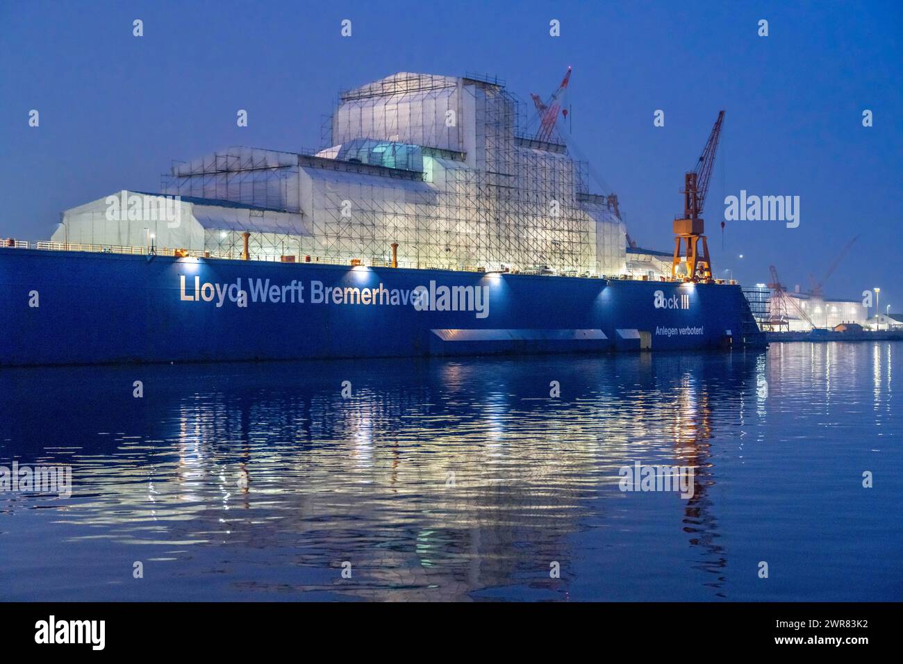 Lloyd Werft Bremerhaven nel porto d'oltremare di Bremerhaven, bassa Sassonia, Germania Foto Stock