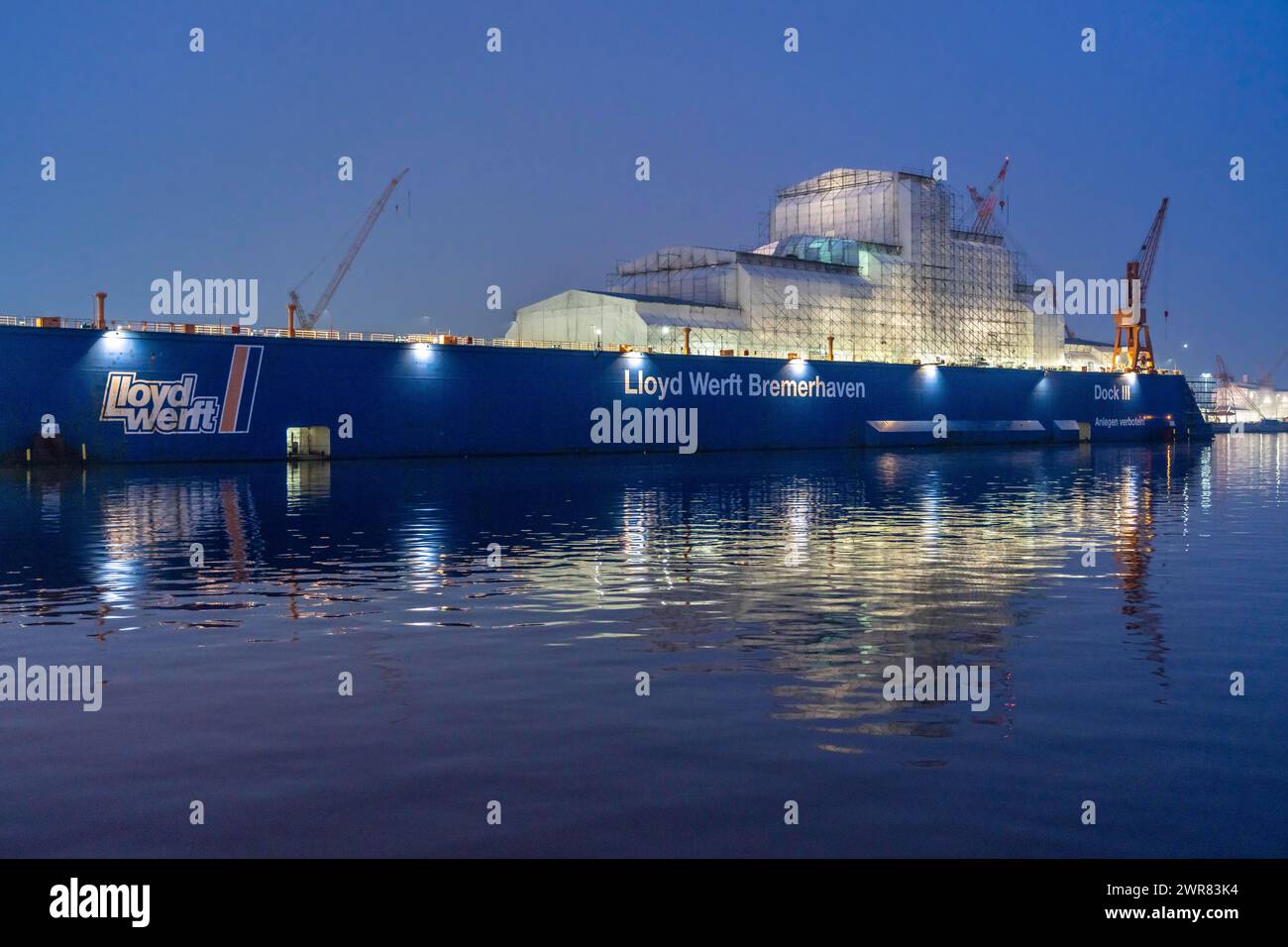 Lloyd Werft Bremerhaven nel porto d'oltremare di Bremerhaven, bassa Sassonia, Germania Foto Stock