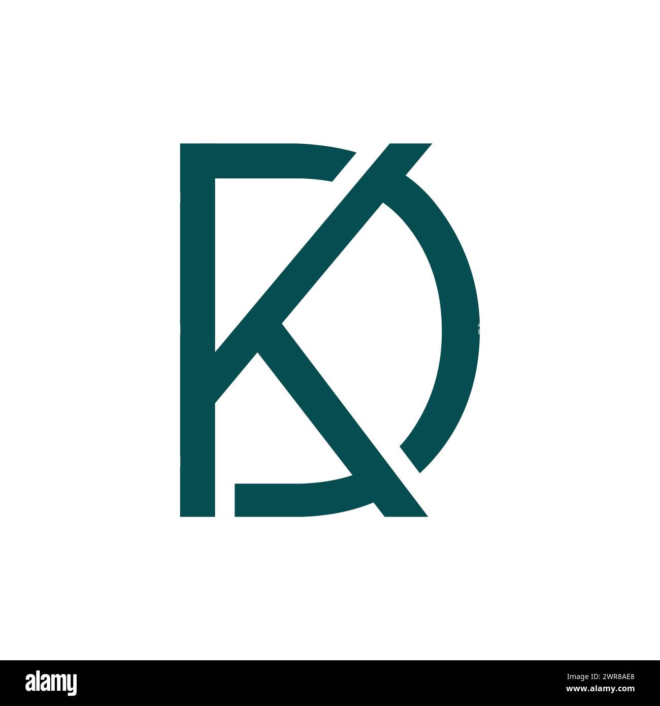 Immagine vettoriale del logo Letter dk. Simbolo icona monogramma alfabetico logo DK Letter Illustrazione Vettoriale