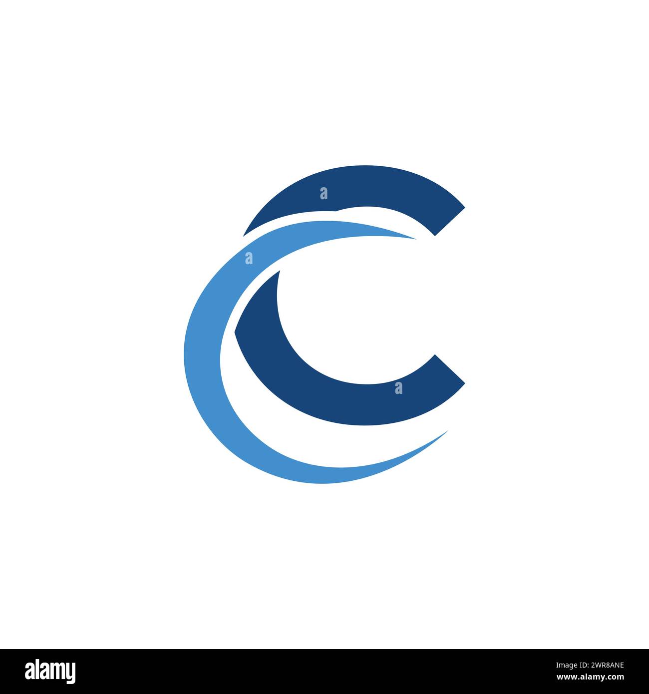 Design del logo Letter CC creativo e minimalista. Disegno modello logo lettera iniziale CC, lettera iniziale disegno modello logo CC, lettera iniziale logo CC. Illustrazione Vettoriale