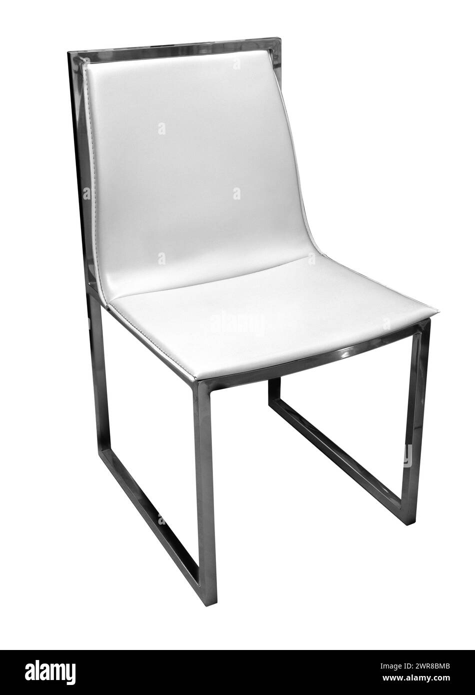 sedia moderna isolata su sfondo bianco con percorso di ritaglio Foto Stock