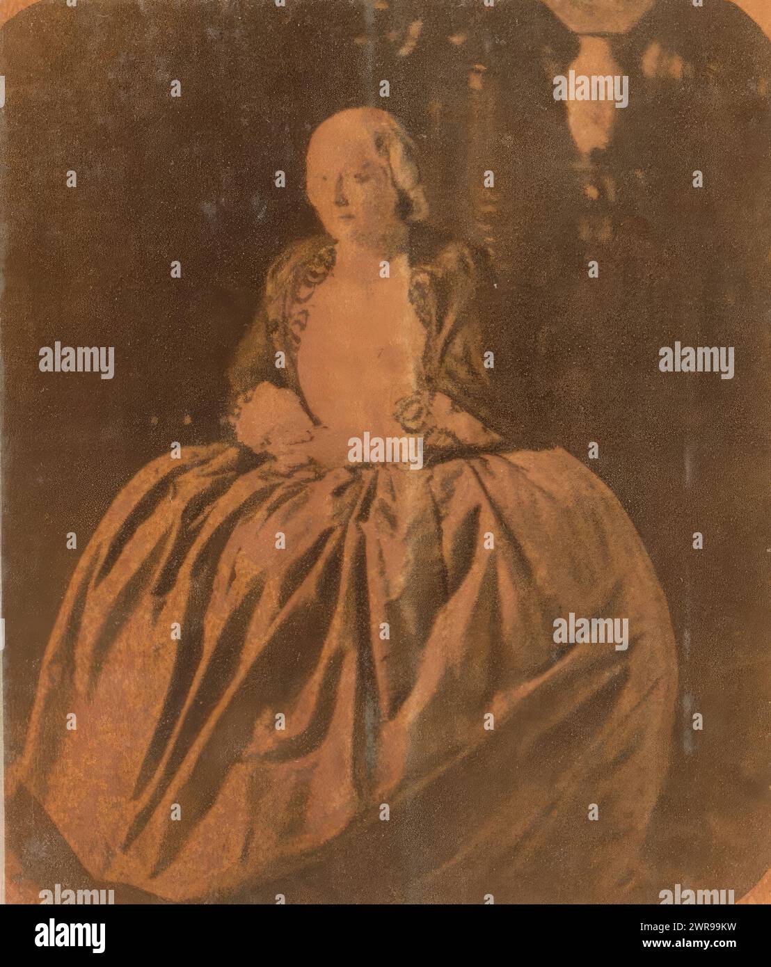 Ritratto di Juliette Drouet, Juliette Drouet (titolo sull'oggetto), questa stampa fa parte di un album., anonimo, Maker: Anonimo, Francia, 1845 - 1853, carta, altezza 68 mm x larghezza 58 mm, stampa fotomeccanica Foto Stock