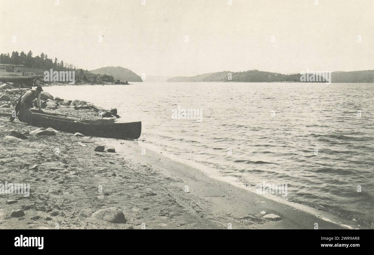Big Tupper Lake, Seneca Ray Stoddard, anonimo, New York, 1891, carta, collotipo, altezza 113 mm x larghezza 177 mm, stampa fotomeccanica Foto Stock