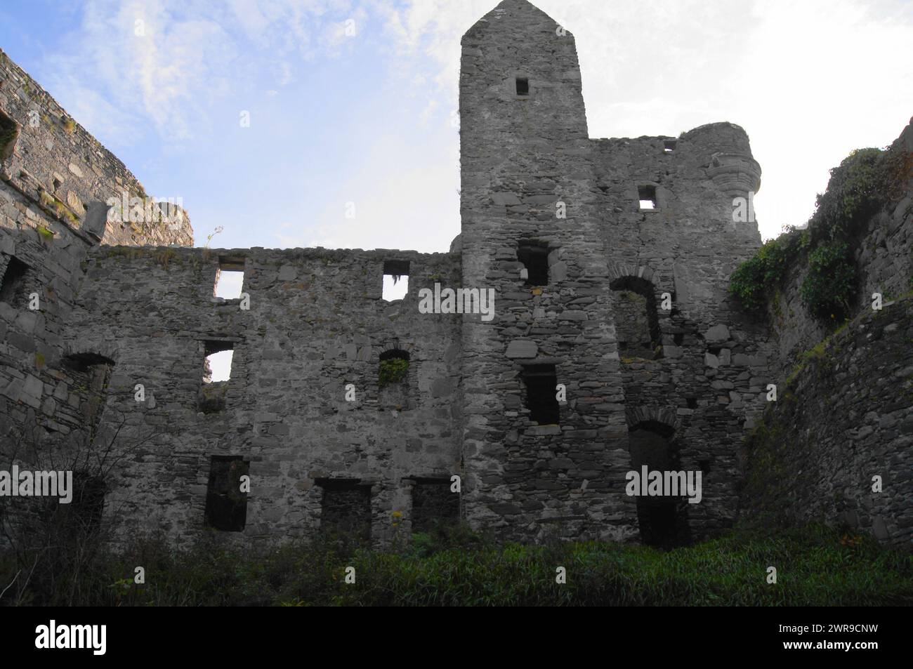 Castello di Tioram (noto anche come castello di Dorlin), Eilean Tioram, Loch Moidaret, Lochaber, Scozia Foto Stock