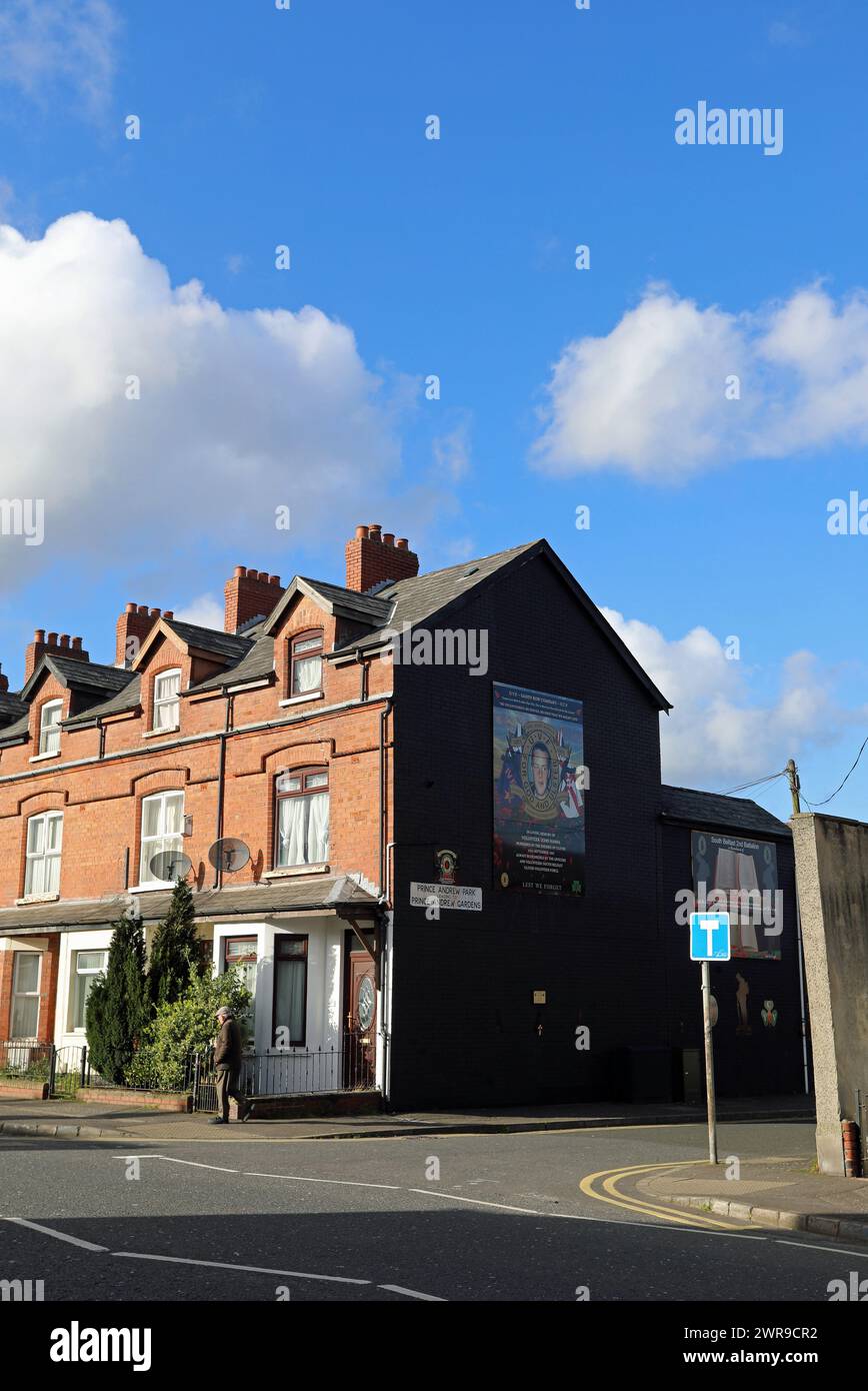 Prince Andrew Park in un quartiere protestante di Belfast Foto Stock