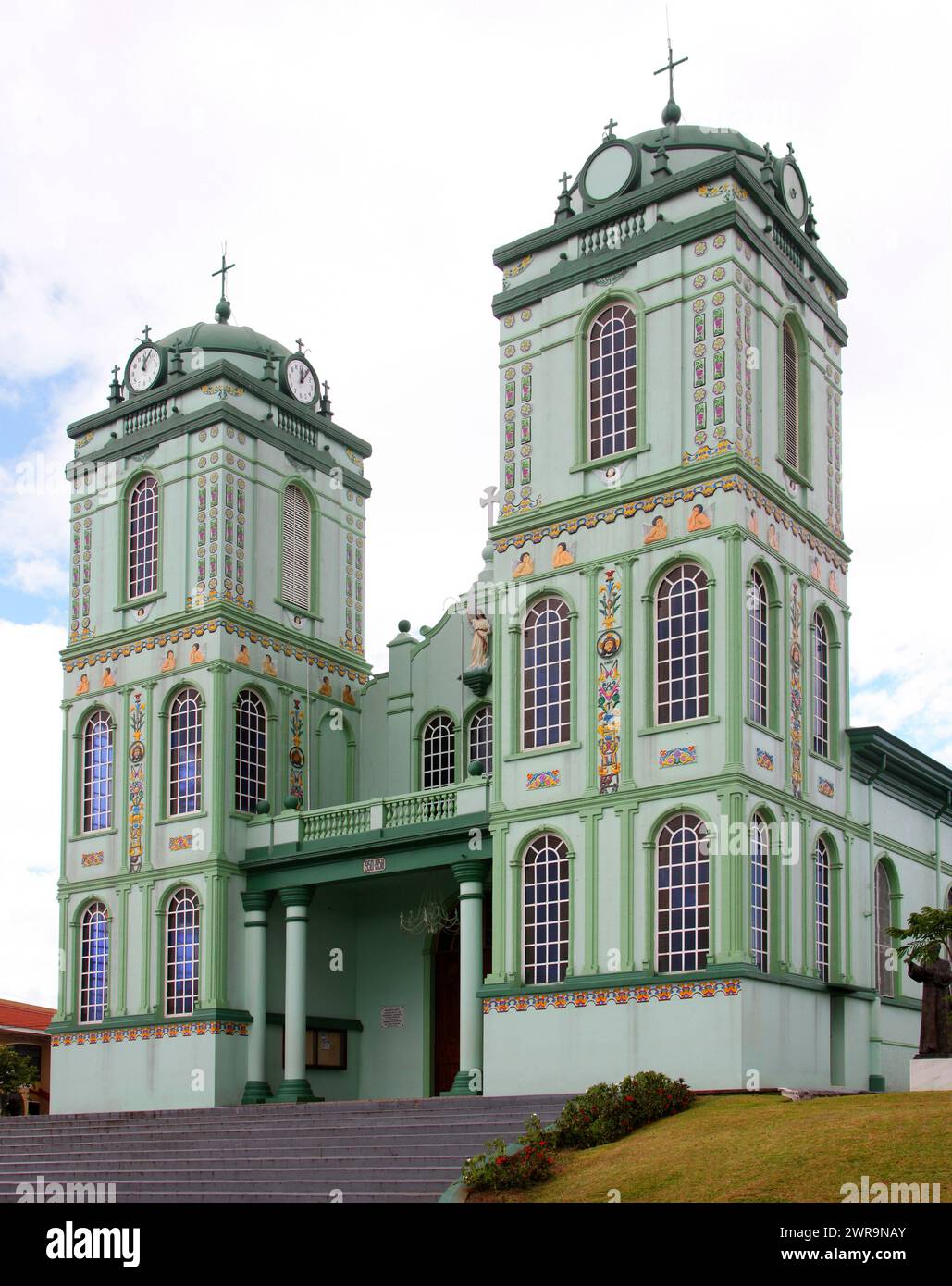 Chiesa Iglesia de Sarchi, Sarchi, Highlands centrali, Costa Rica. Foto Stock