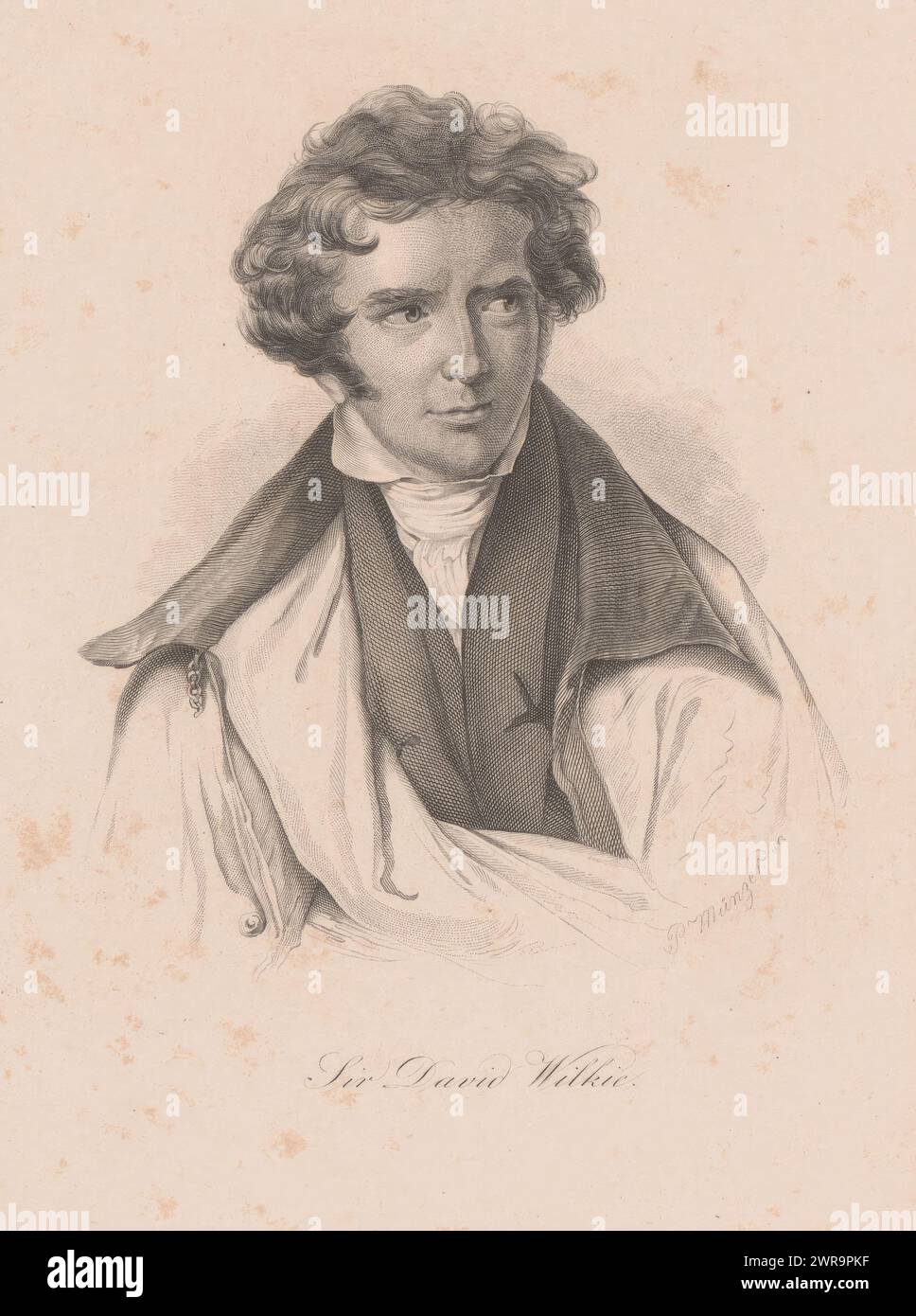 Ritratto di David Wilkie, stampatore: Philipp Muenzer, 1800 - 1899, carta, incisione, incisione, altezza 179 mm x larghezza 145 mm, stampa Foto Stock