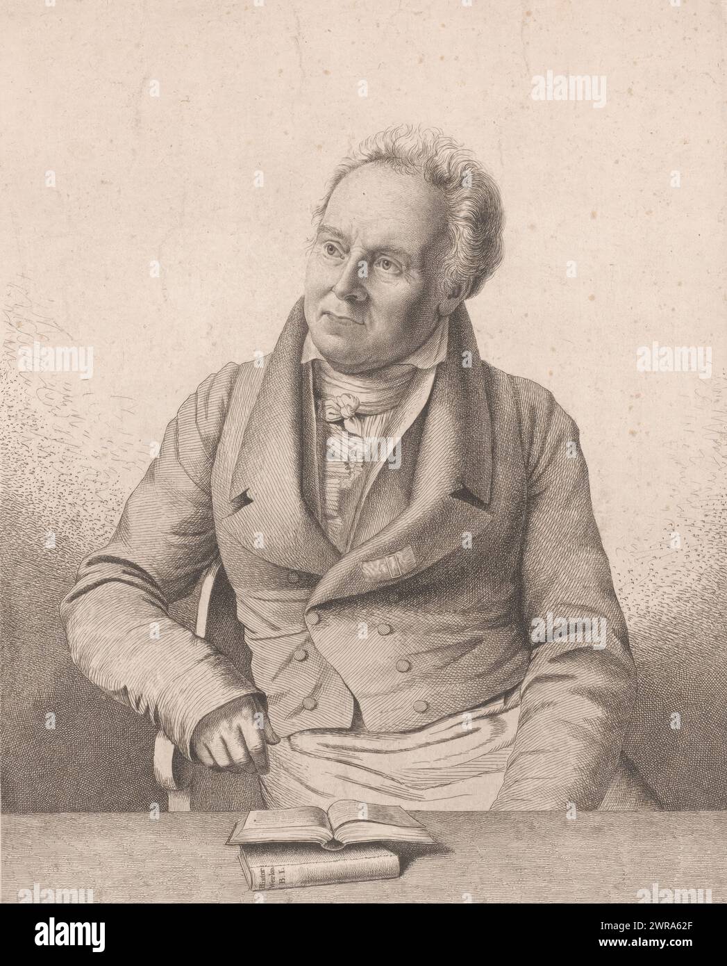 Ritratto di Arnold Hermann Ludwig Heeren, stampatore: Ludwig Emil Grimm, Cassel, 1826, carta, incisione, altezza 240 mm x larghezza 177 mm, stampa Foto Stock