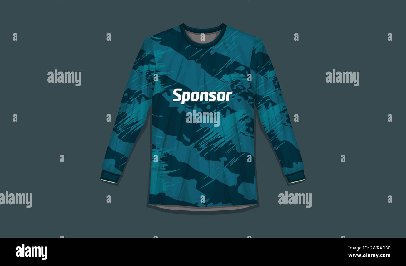 Modello camicia, maglia da corsa, maglia da calcio Illustrazione Vettoriale