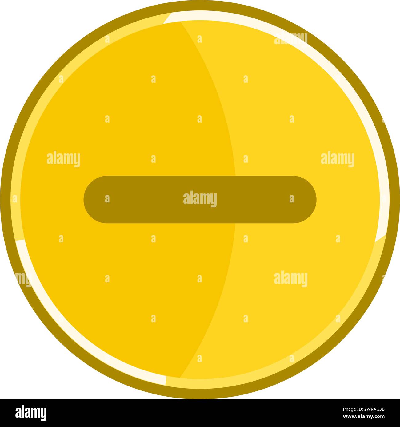 Icona Golden meno. Icona di sottrazione oro. Illustrazione Vettoriale