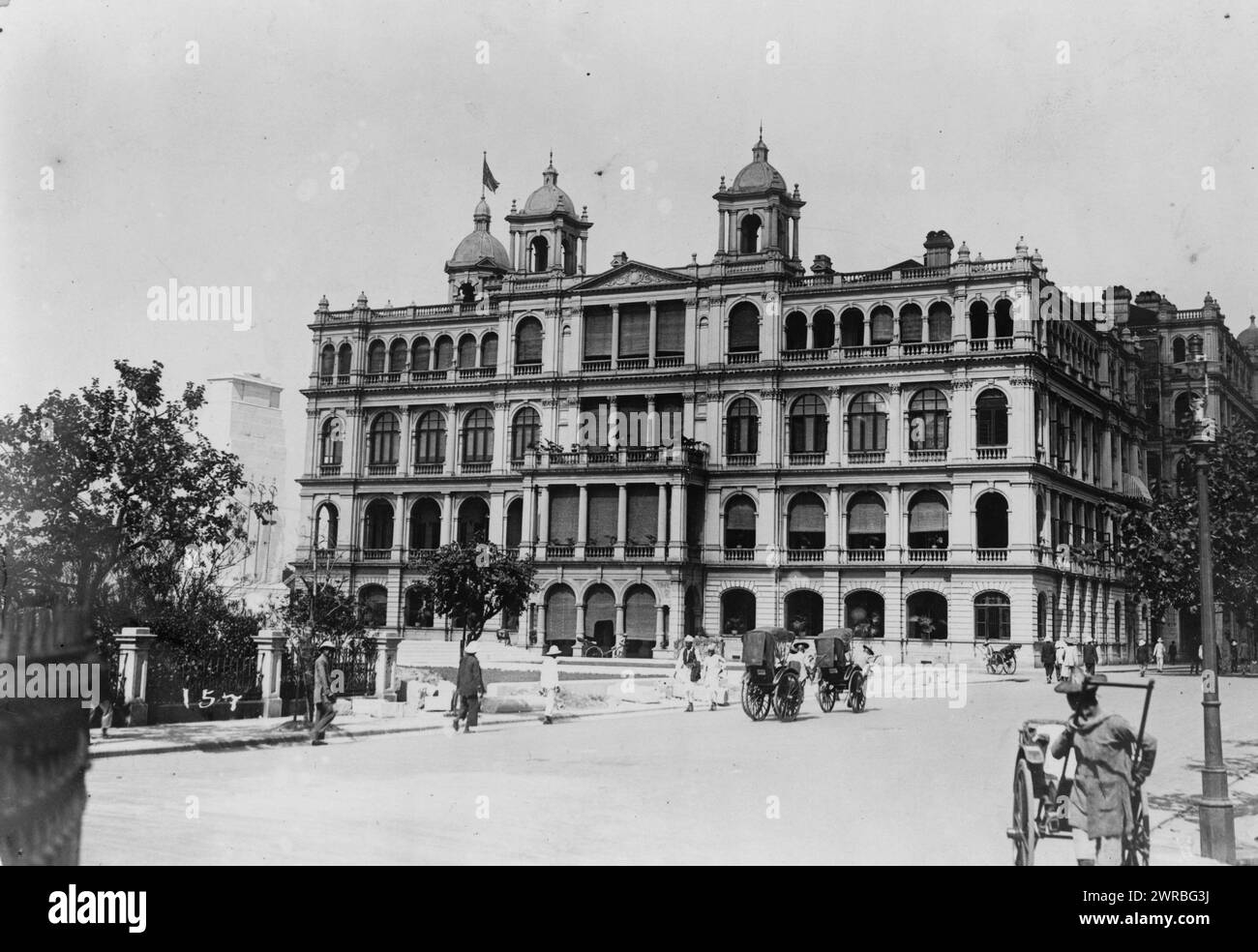 Hong Kong, Hong Kong Club, esterno del club building., tra il 1890 e il 1923, Clubhouses, Cina, Hong Kong, 1890-1930, stampe fotografiche, 1890-1930., stampe fotografiche, 1890-1930, 1 stampa fotografica Foto Stock