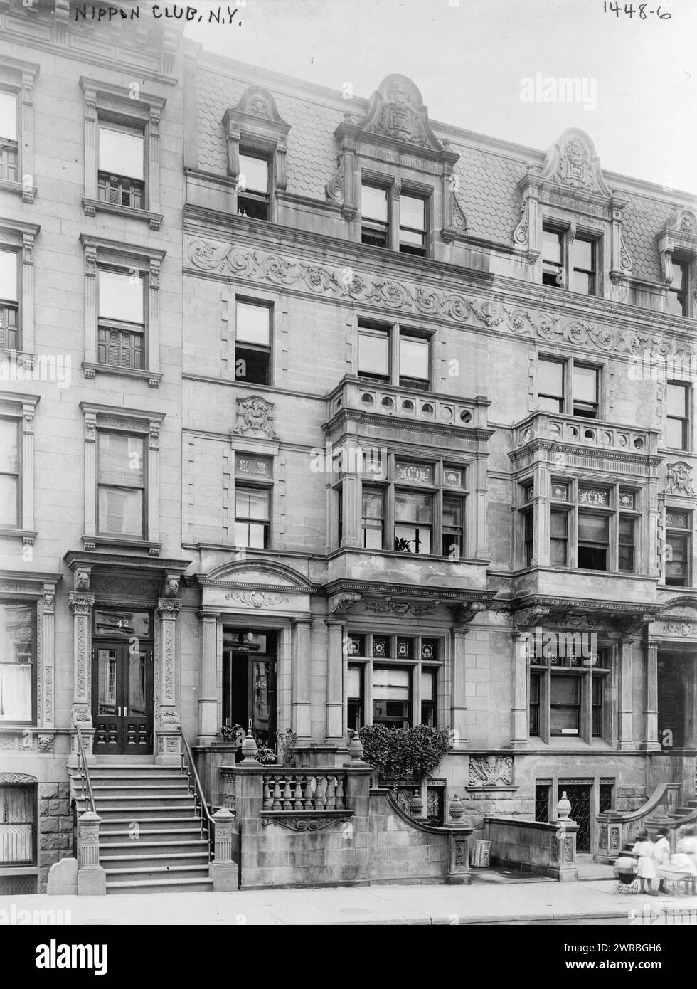 Nippon Club, N.Y., la fotografia mostra l'esterno del Nippon Club Building a New York City., 1915, Nippon Club, Buildings, New York (State), New York, 1910-1920, stampe fotografiche, 1910-1920., stampe fotografiche, 1910-1920, 1 stampa fotografica Foto Stock