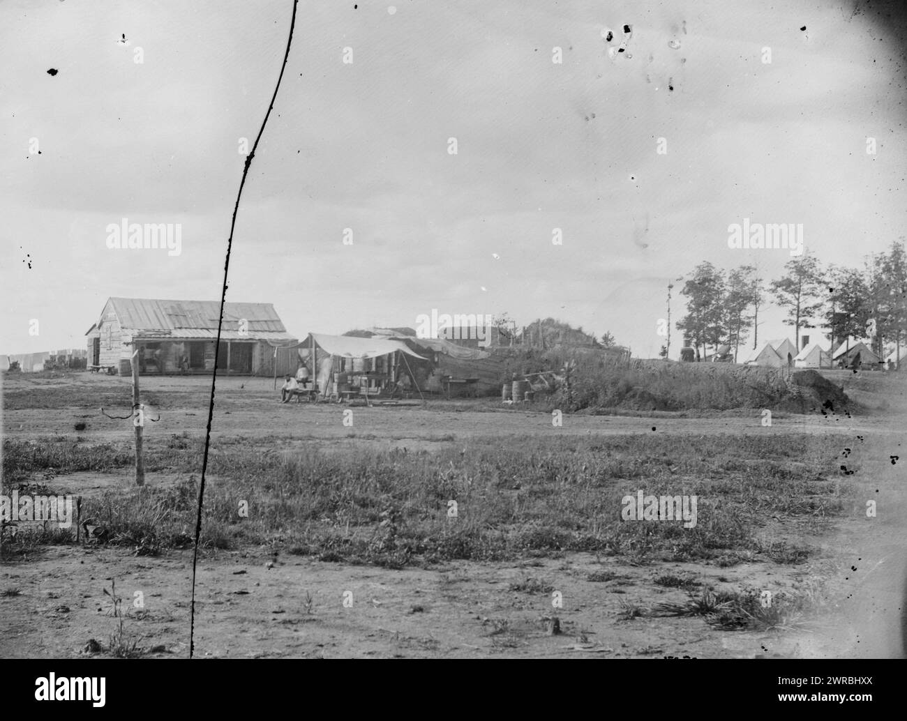 Manassas, Virginia. Fortificazioni confederate, o'Sullivan, Timothy H., 1840-1882, fotografo, 1862 luglio., Stati Uniti, storia, Guerra civile, 1861-1865, negativi in vetro, 1860-1870, stereografi, 1860-1870, 1 negativo: vetro, stereografo, collodion bagnato, 4 x 10 pollici Foto Stock