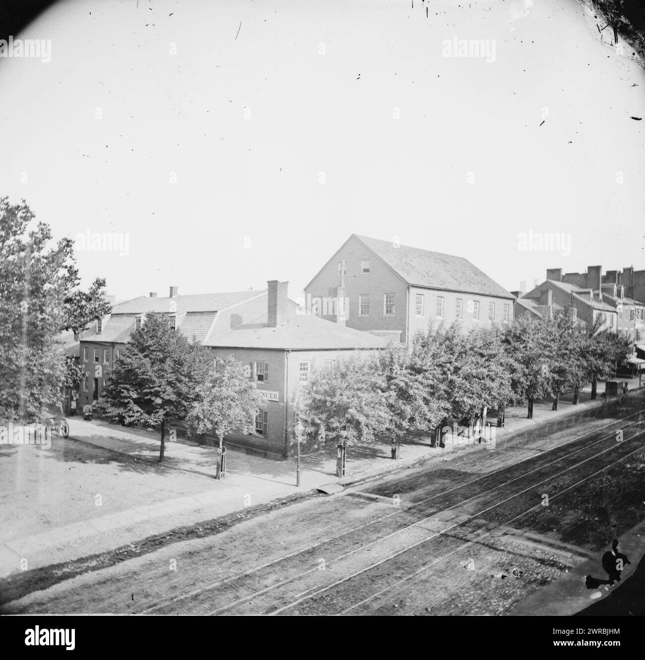 Edifici, tra il 1862 e il 1869, Stati Uniti, storia, Guerra civile, 1861-1865, negativi in vetro, 1860-1870, stereografi, 1860-1870, 1 negativo: vetro, stereografo, collodion bagnato, 4 x 10 pollici Foto Stock