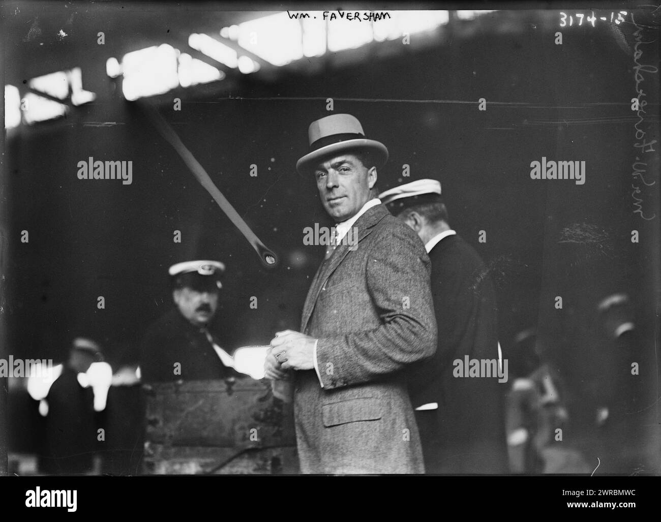 WM. Faversham, la fotografia mostra l'attore inglese William Faversham (1868-1940)., tra ca. 1910 e ca. 1915, Glass negative, 1 negativo: Glass Foto Stock