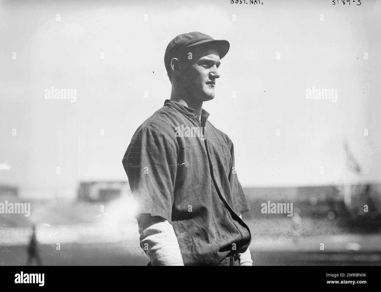 George 'Lefty' Tyler, Boston NL (baseball), 1914, Glass negative, 1 negativo: Glass Foto Stock