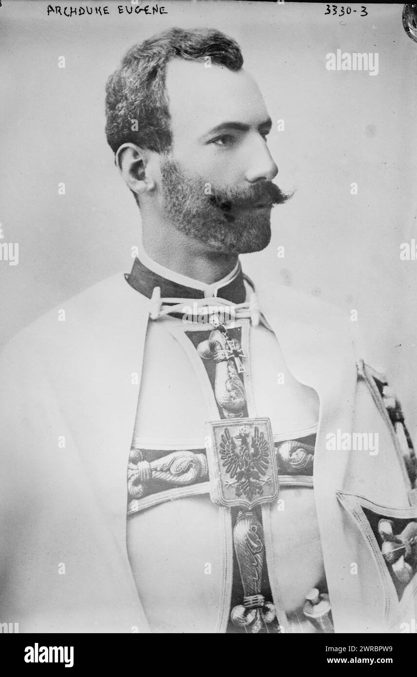 La fotografia mostra l'arciduca Eugenio d'Austria-Teschen (1863-1954), che era un arciduca d'Austria e un principe d'Ungheria e di Boemia. Ha prestato servizio nella prima guerra mondiale, tra ca. 1910 e ca. 1915, Glass negative, 1 negativo: Glass Foto Stock
