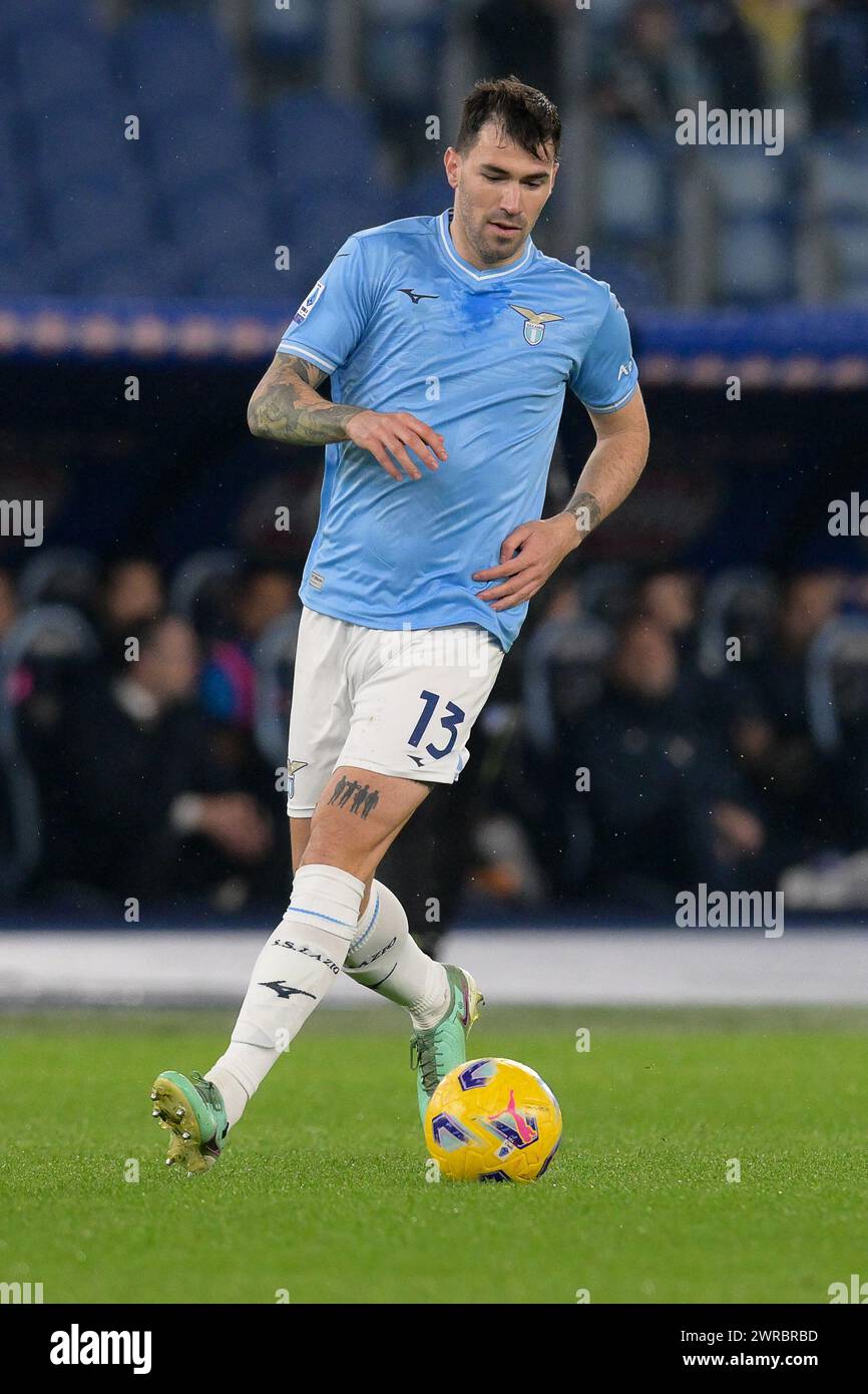 11 marzo 2024, Stadio Olimpico, Roma, Italia; calcio di serie A; Lazio contro Udinese; Alessio Romagnoli della SS Lazio Foto Stock