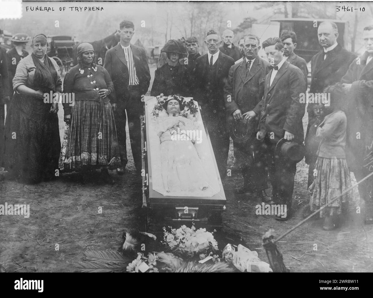 Funerale di Tryphena, negativi di vetro, 1 negativo: Vetro Foto Stock