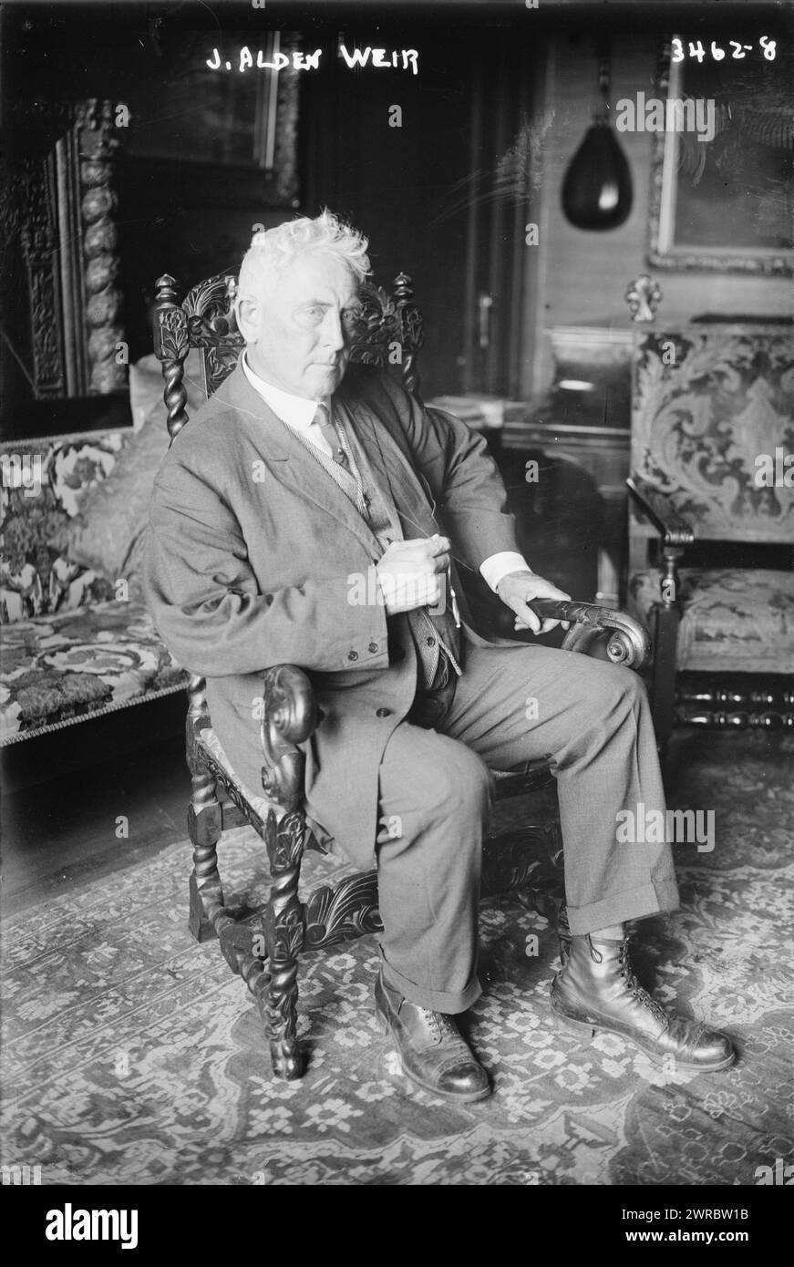 J. Alden Weir, tra ca. 1910 e ca. 1915, Glass negative, 1 negativo: Glass Foto Stock