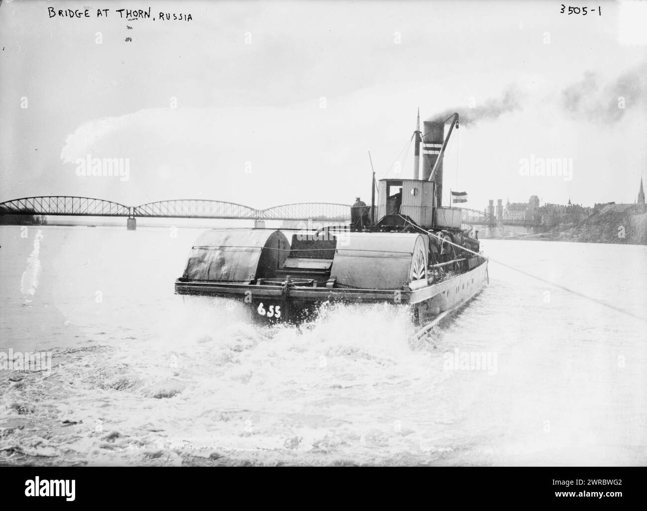 Ponte a Thorn, Russia, tra ca. 1910 e ca. 1915, Glass negative, 1 negativo: Glass Foto Stock