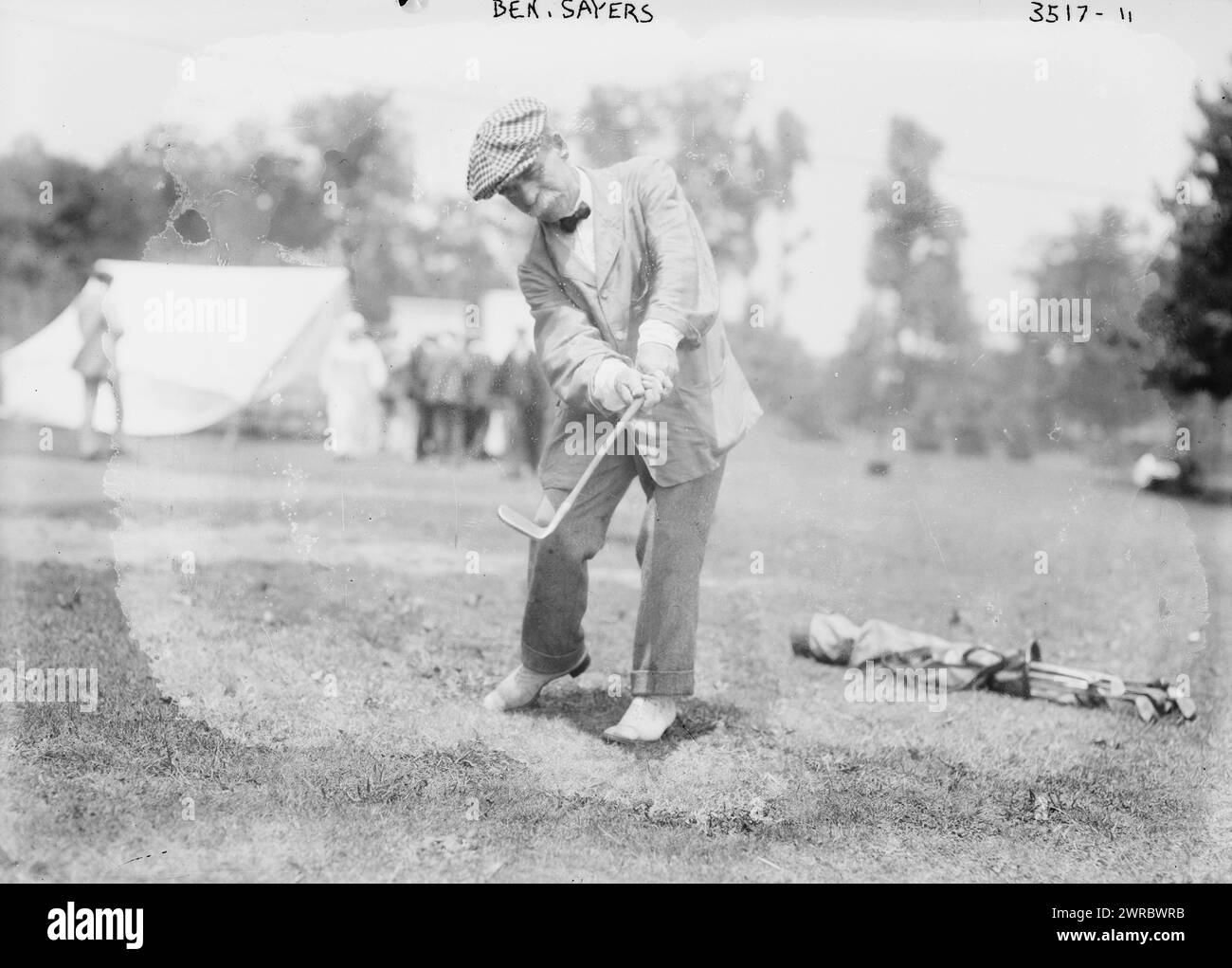 Ben Sayers, la fotografia mostra il golfista Bernard 'Ben' Sayers (1856-1924)., tra ca. 1910 e ca. 1915, Glass negative, 1 negativo: Glass Foto Stock