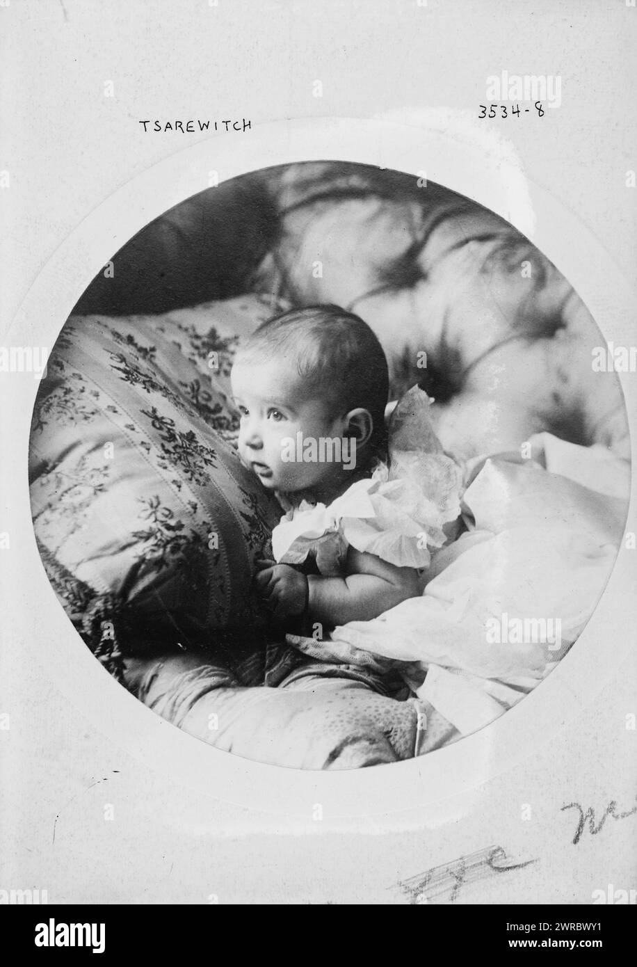 La fotografia mostra lo zarevic Alexei Nikolaevich (1904-1918) che era zarevic di Russia. 1910 e ca. 1915, Glass negative, 1 negativo: Glass Foto Stock