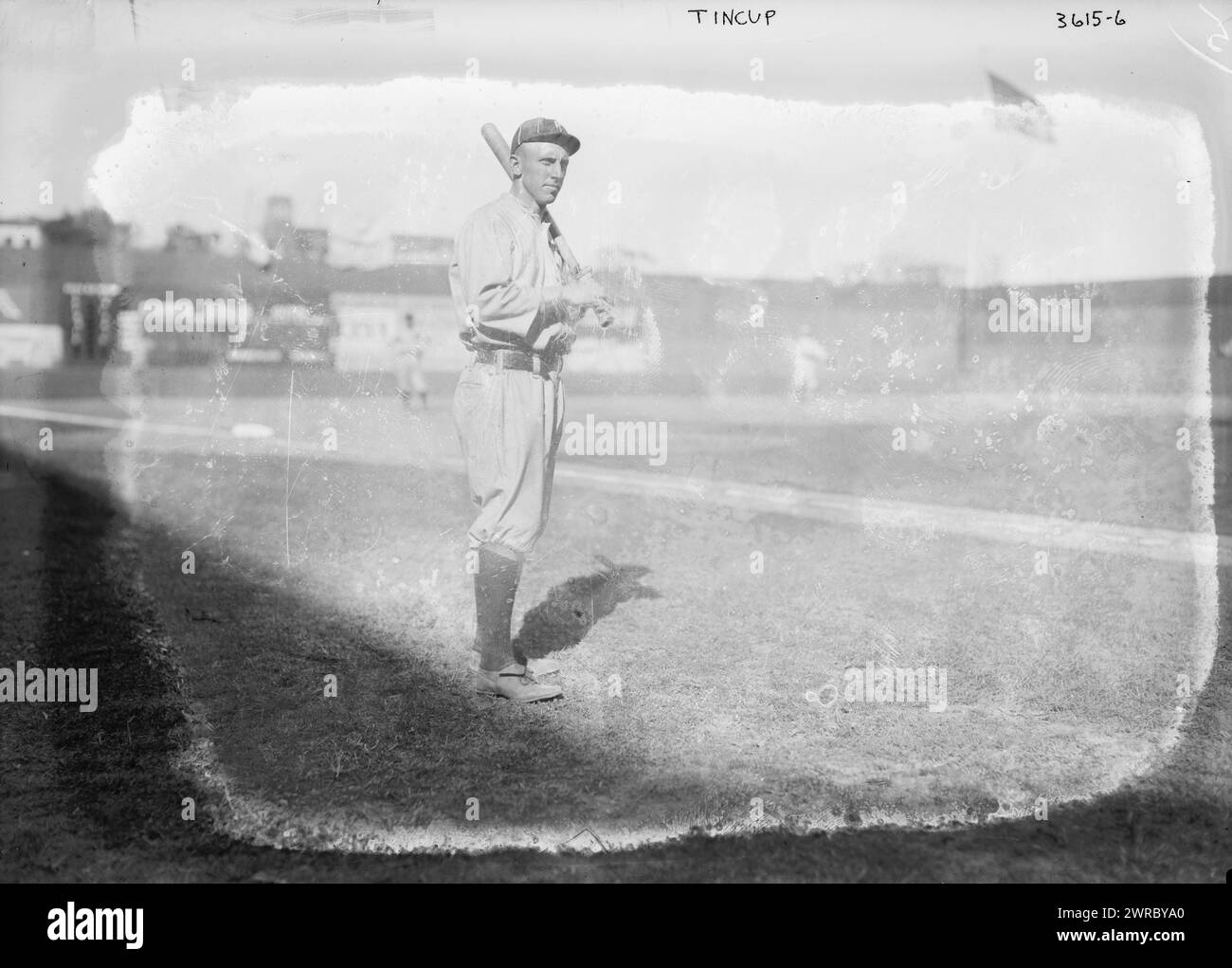 Austin "Ben" Tincup, Philadelphia NL (baseball), 1915, Glass negative, 1 negativo: Glass Foto Stock