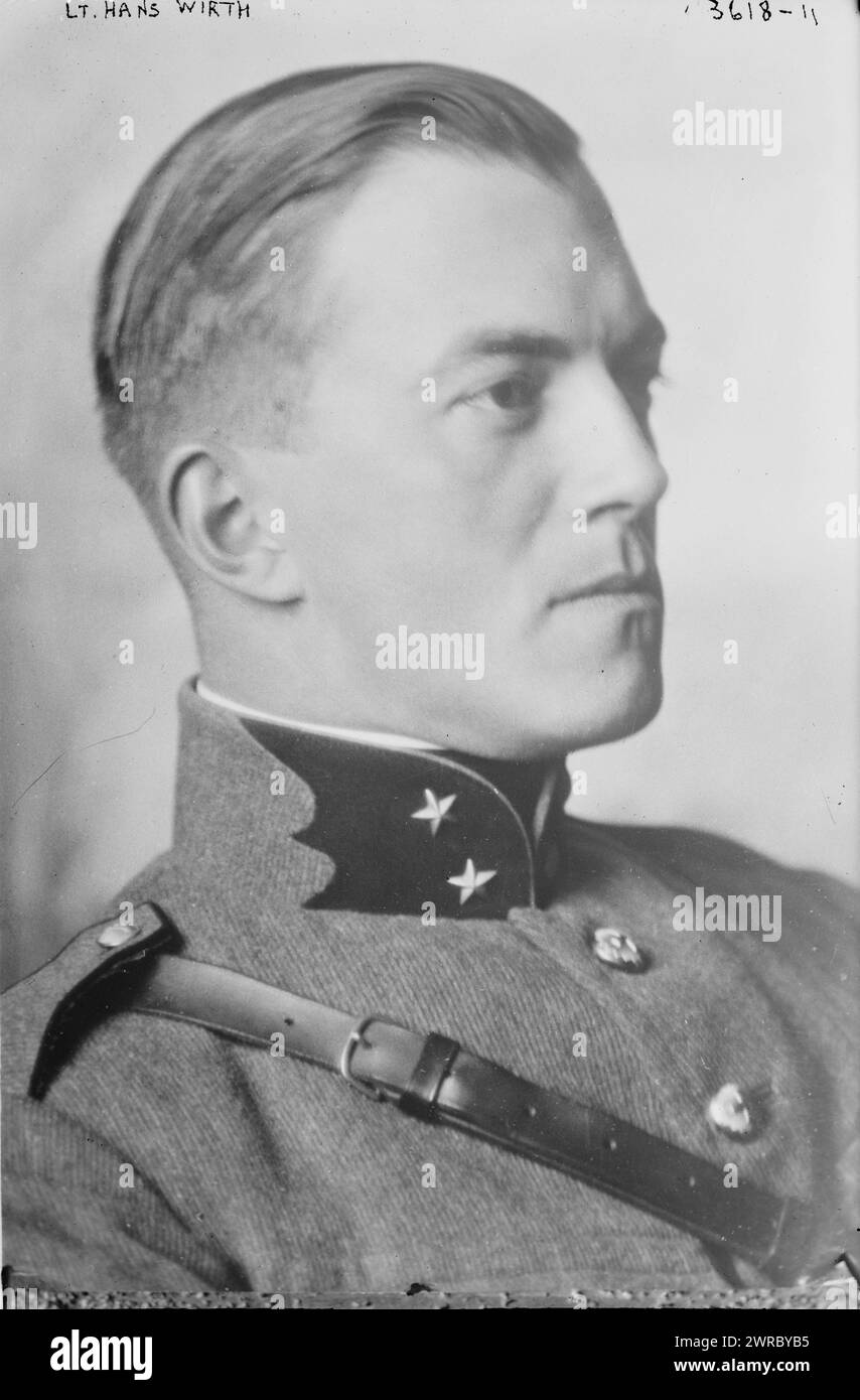 Tenente Hans Wirth, tra ca. 1910 e ca. 1915, Glass negative, 1 negativo: Glass Foto Stock