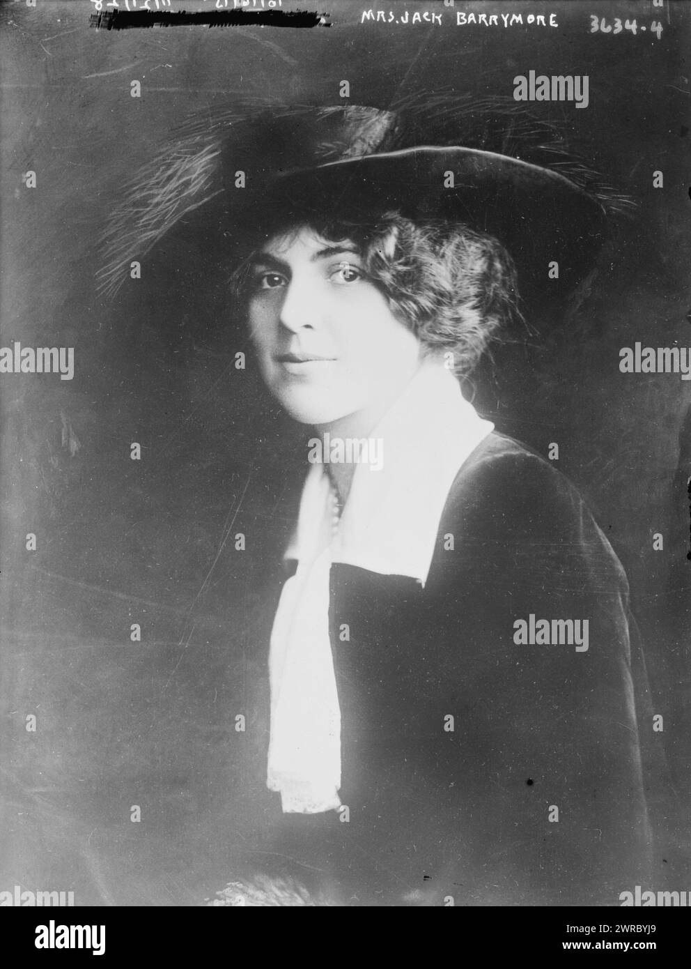 Mrs. Jack Barrymore, la fotografia mostra Blanche Oelrichs (1890-1950) che scrisse poesie sotto lo pseudonimo di Michael Strange., tra ca. 1910 e ca. 1915, Glass negative, 1 negativo: Glass Foto Stock