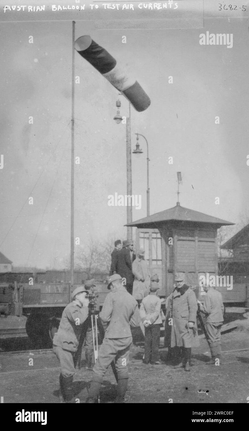 Pallone austriaco per testare le correnti d'aria, tra circa 1910 e ca. 1915, Glass negative, 1 negativo: Glass Foto Stock